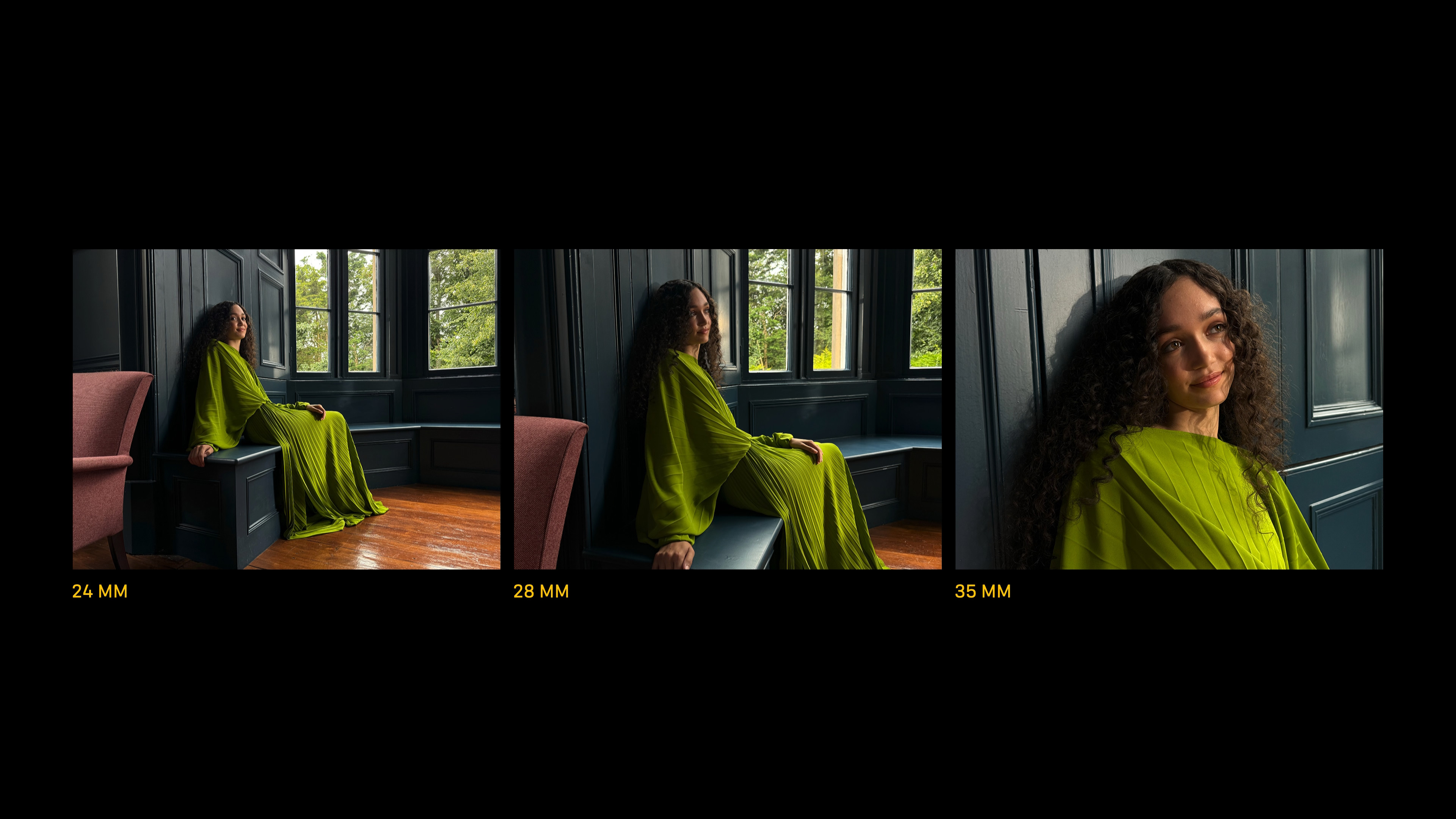 portrait in green dress