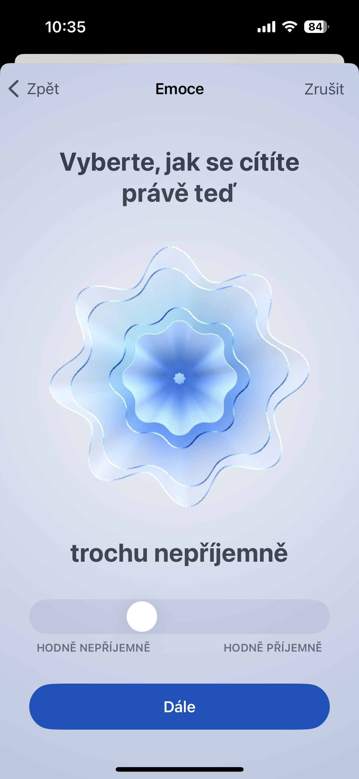 select current emotion unpleasant