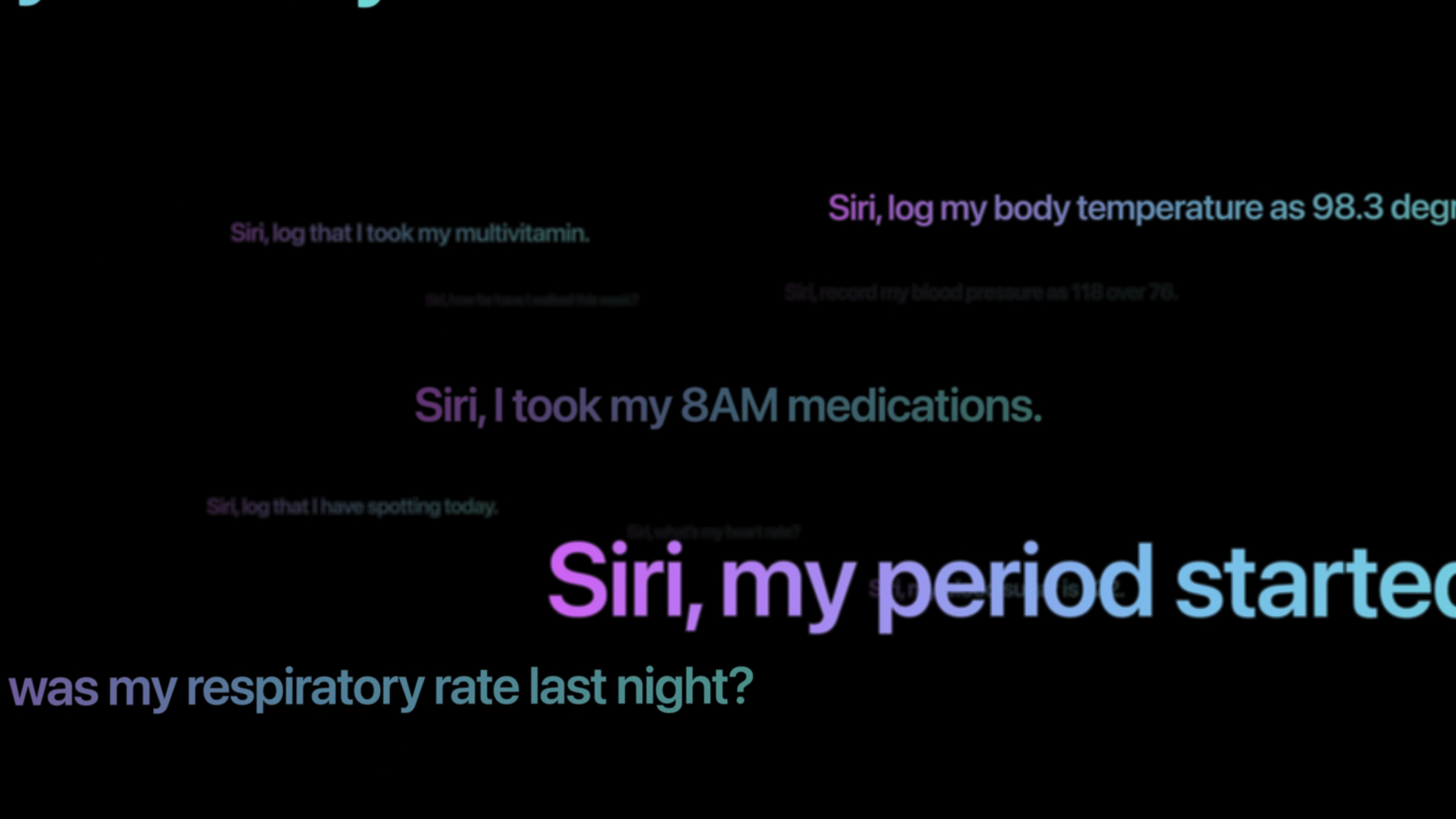 siri health logs