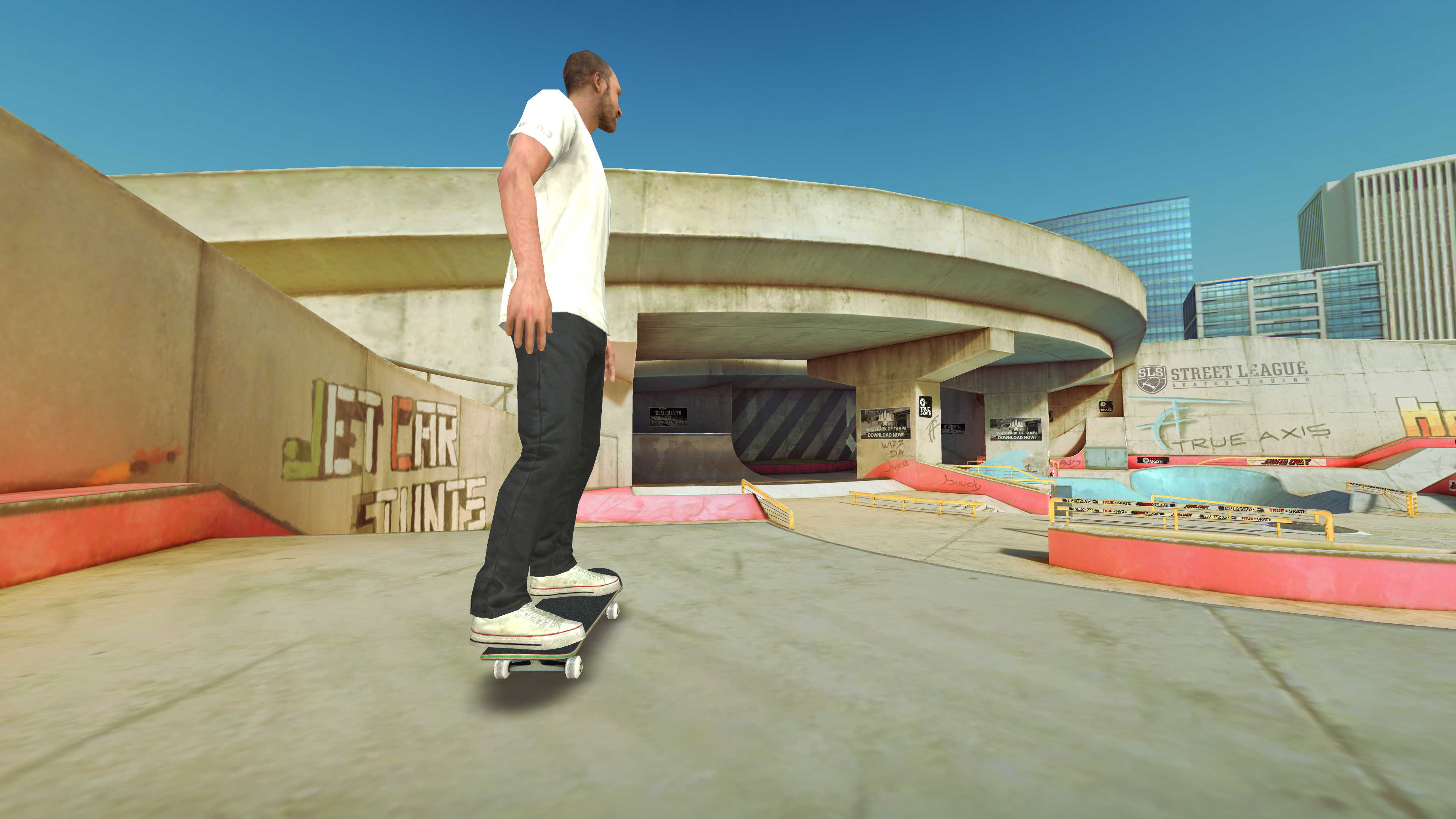 skateboarder in skatepark