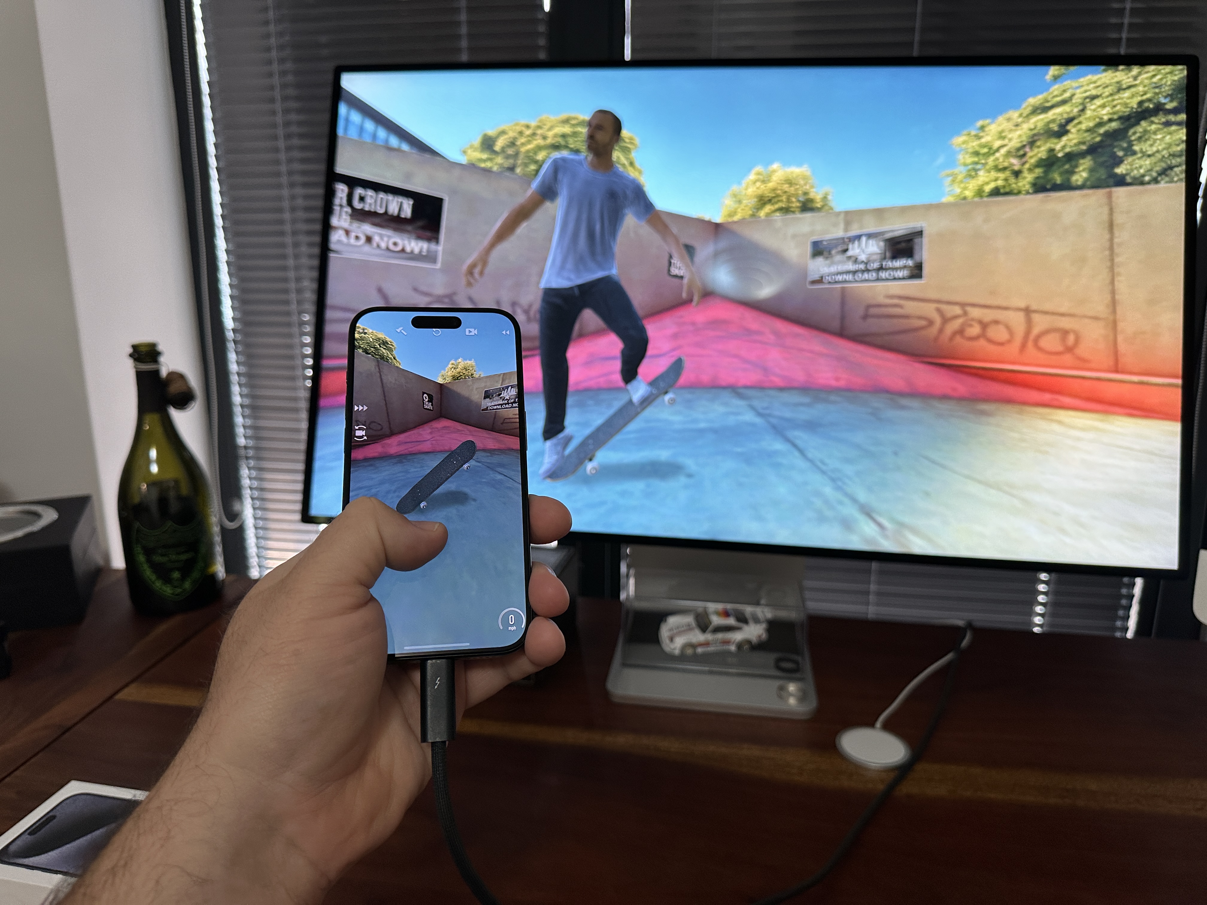 skateboarding game dual screen