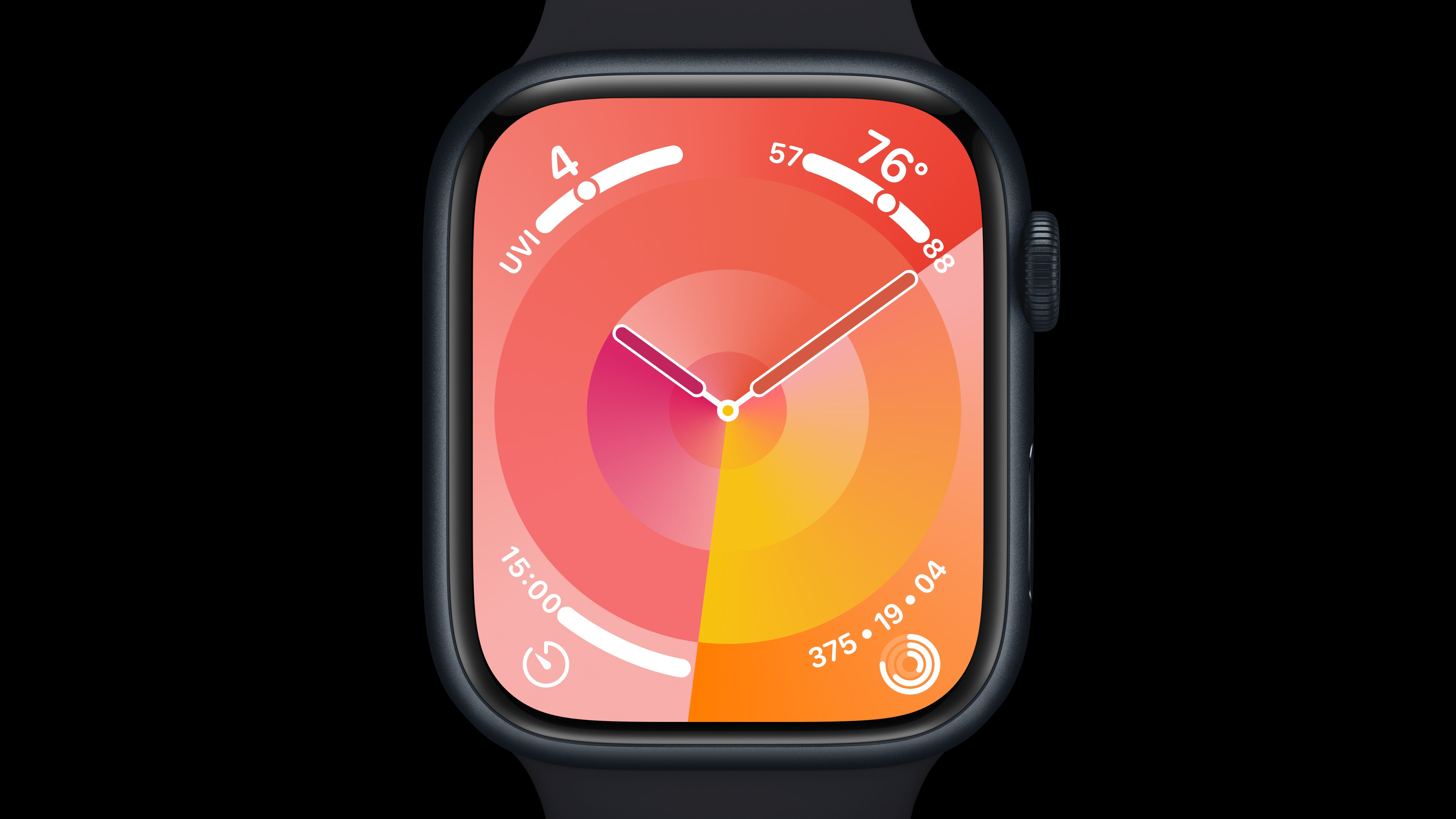 smartwatch orange display