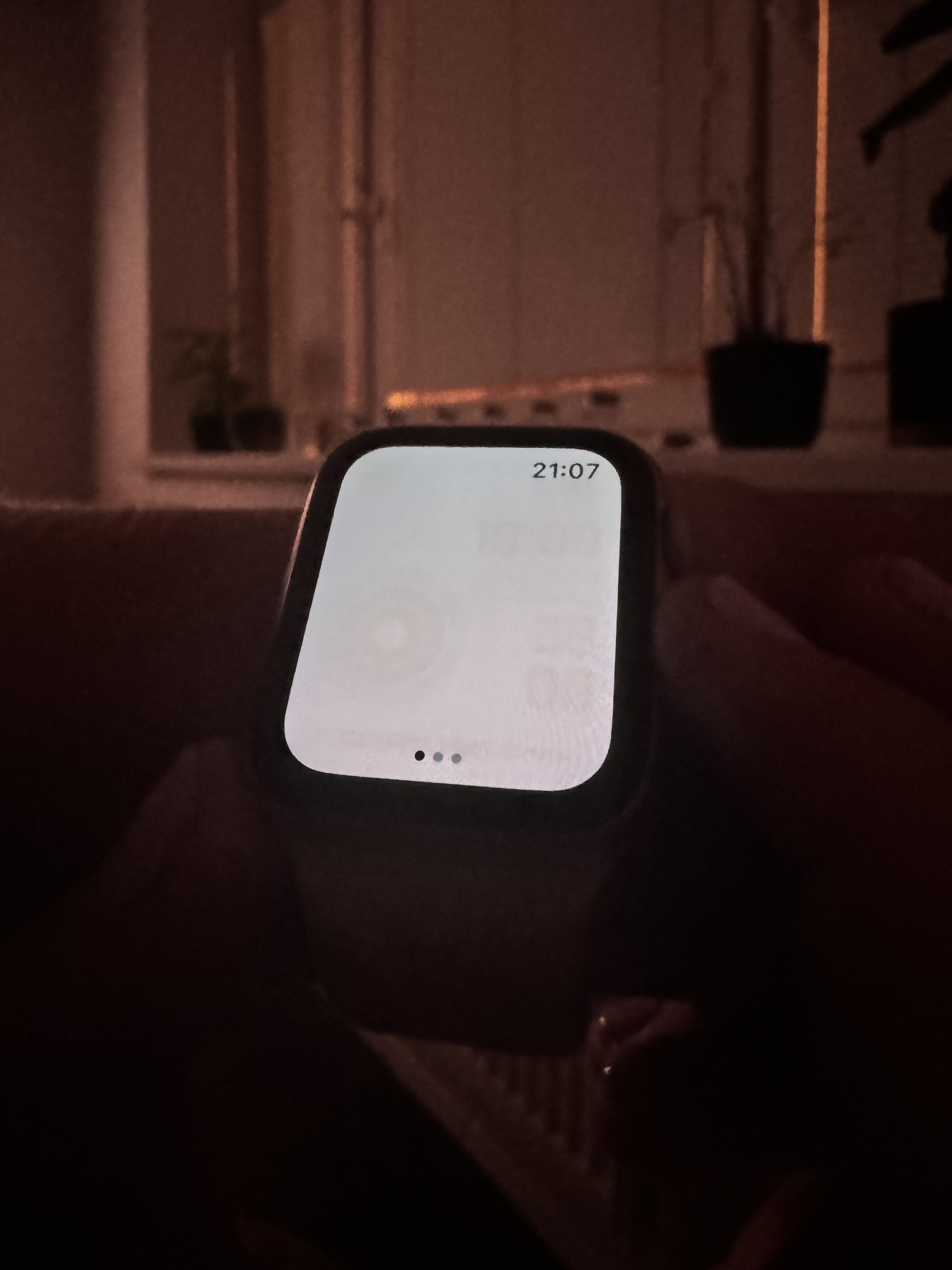 smartwatch time display closeup