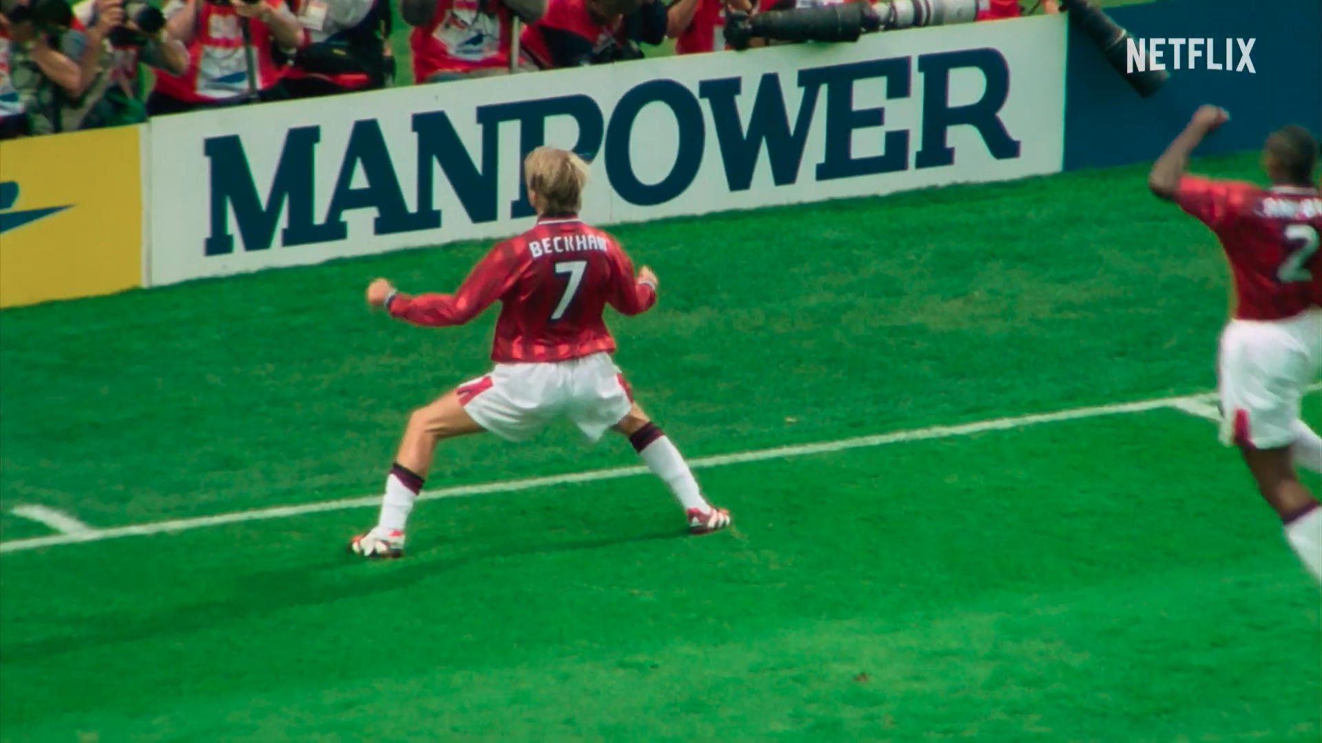 soccer celebration on field
