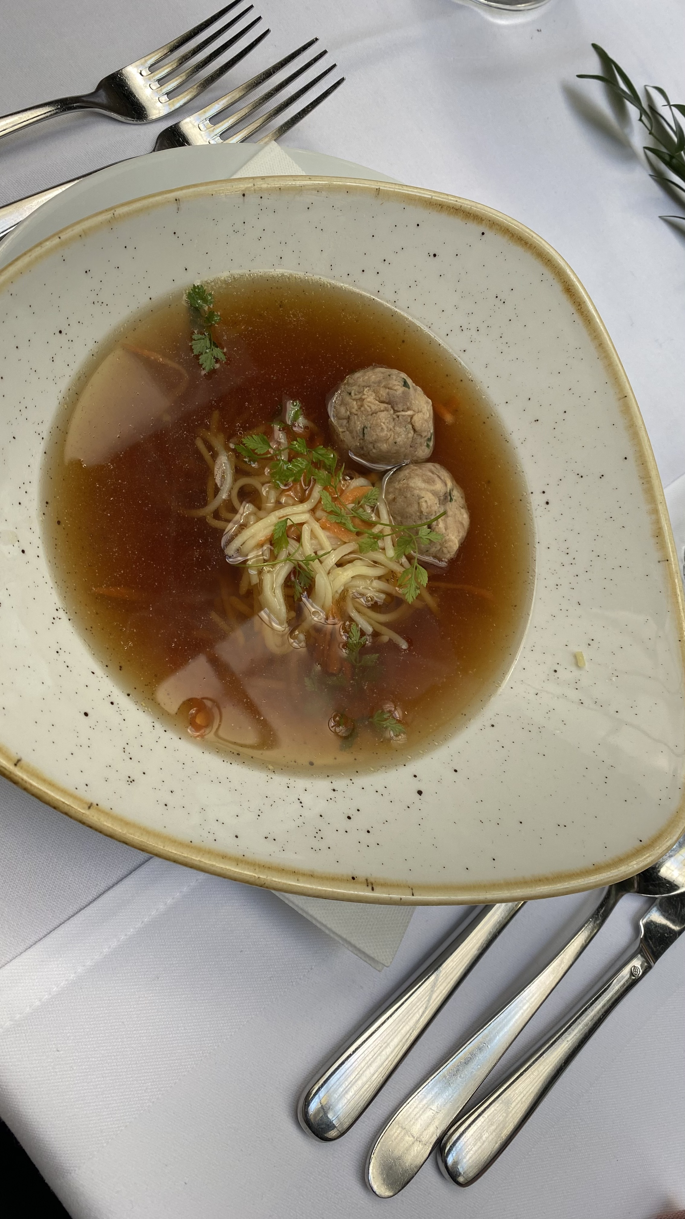 soup in bowl on table