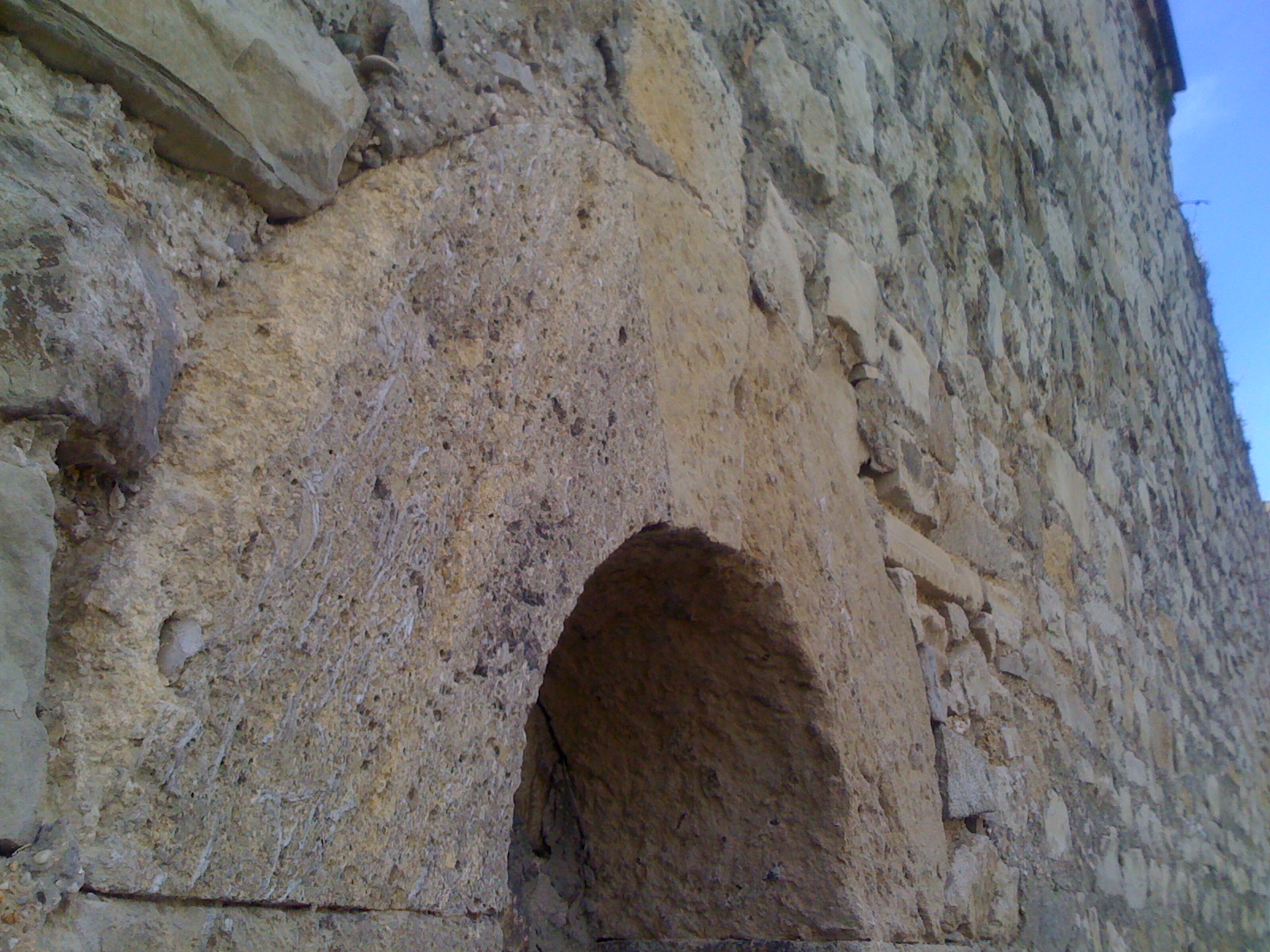 stone wall archway