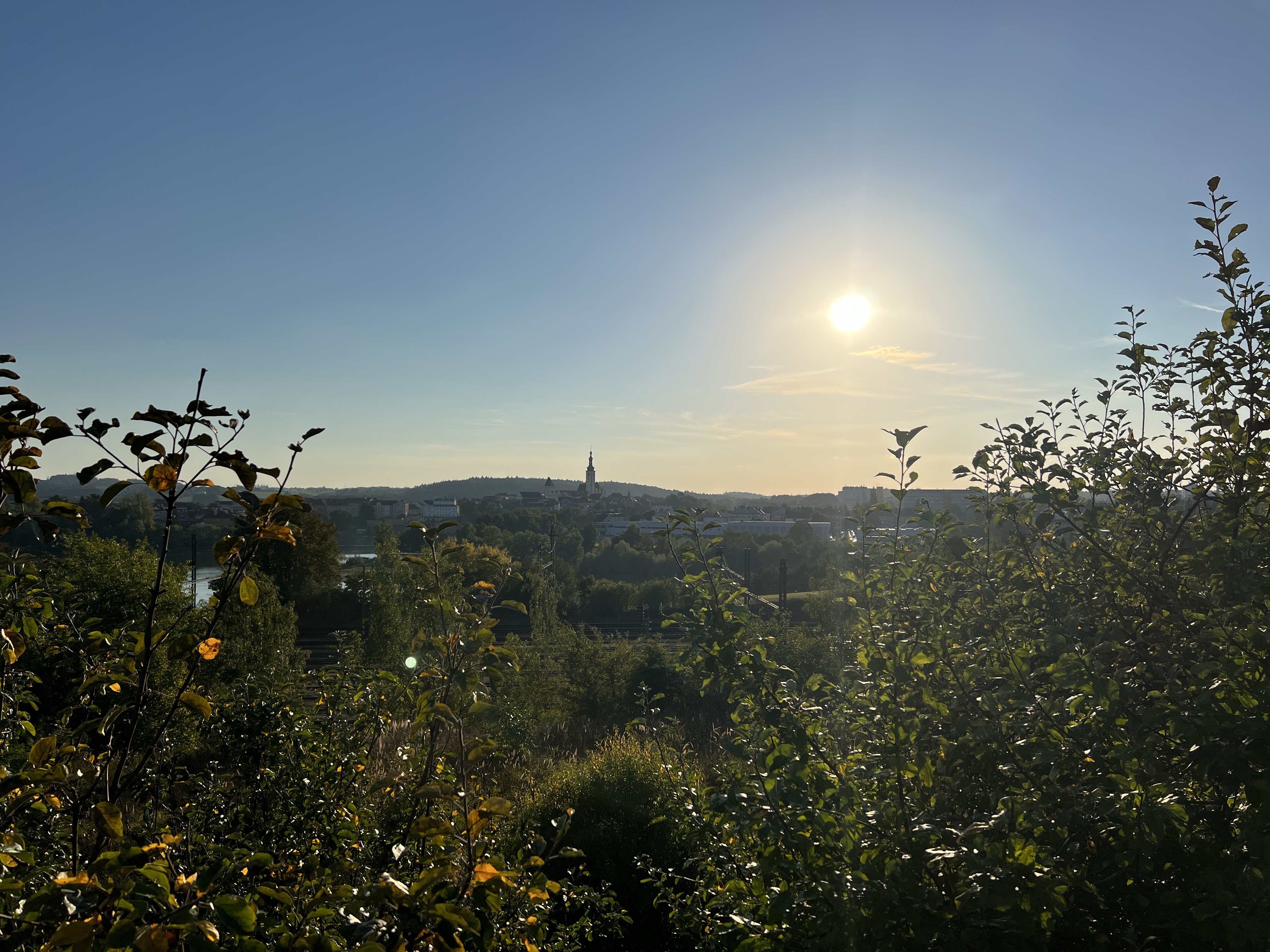 sunrise over cityscape