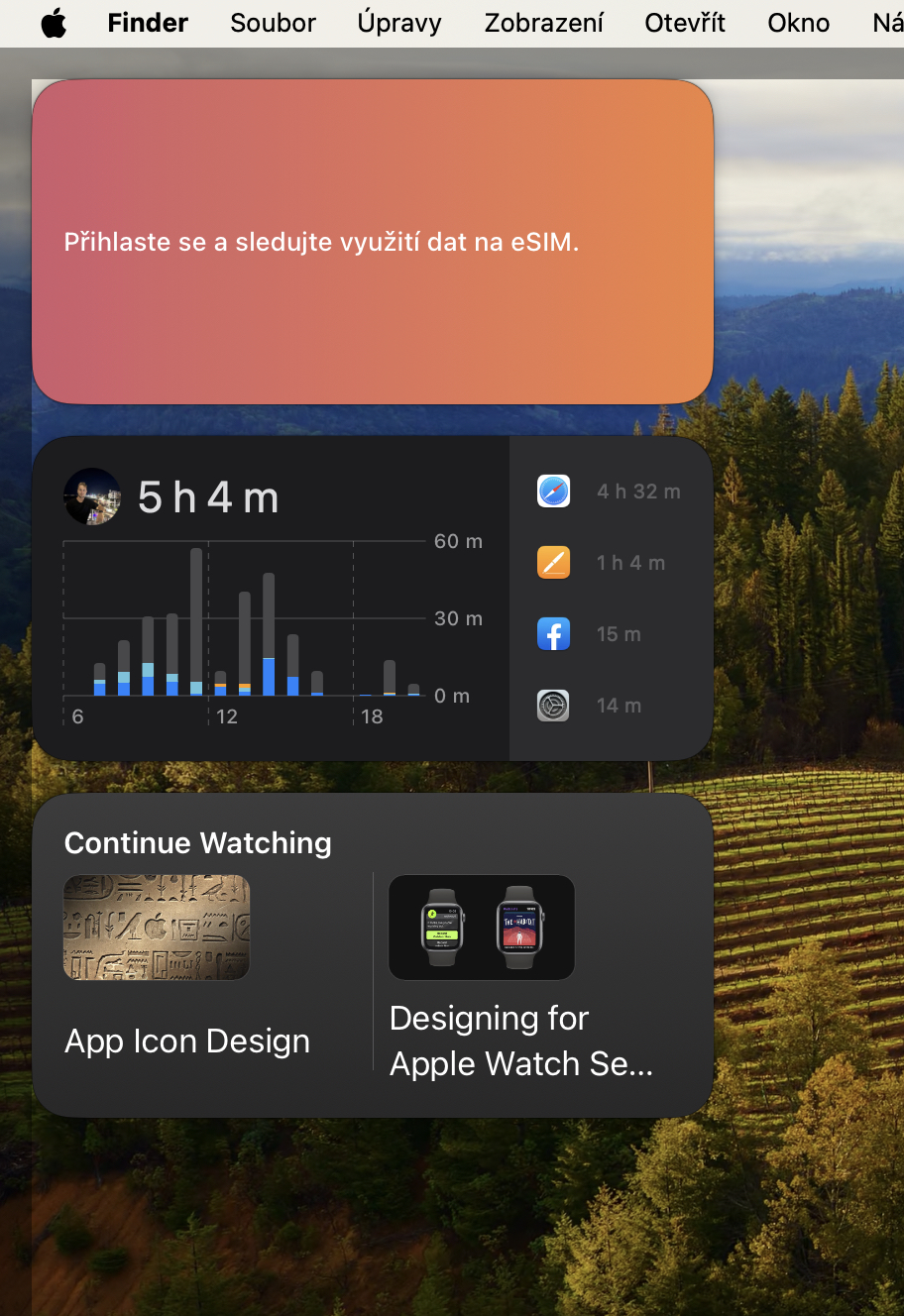 usage stats and widgets