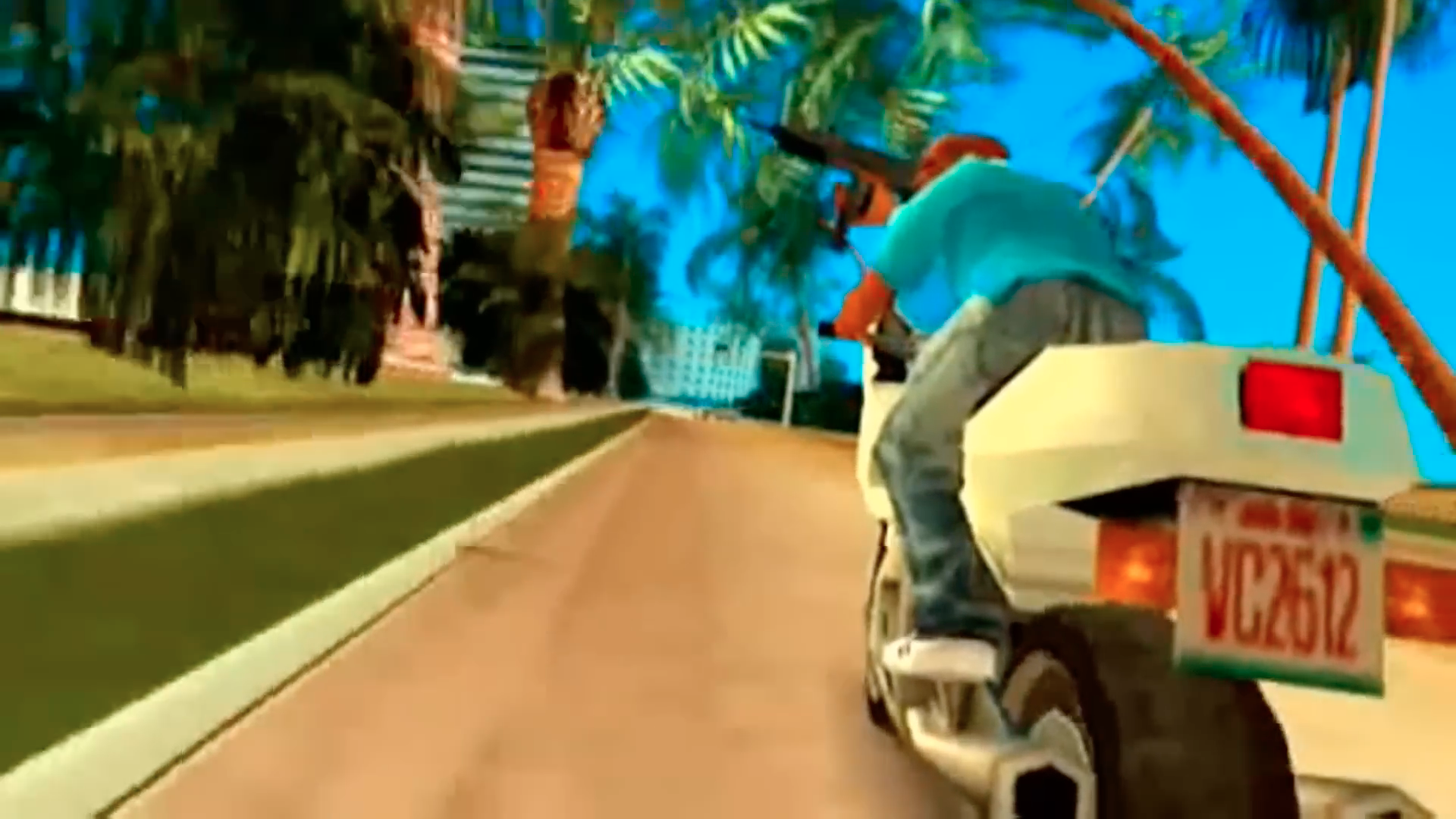 video game motorcycle chase