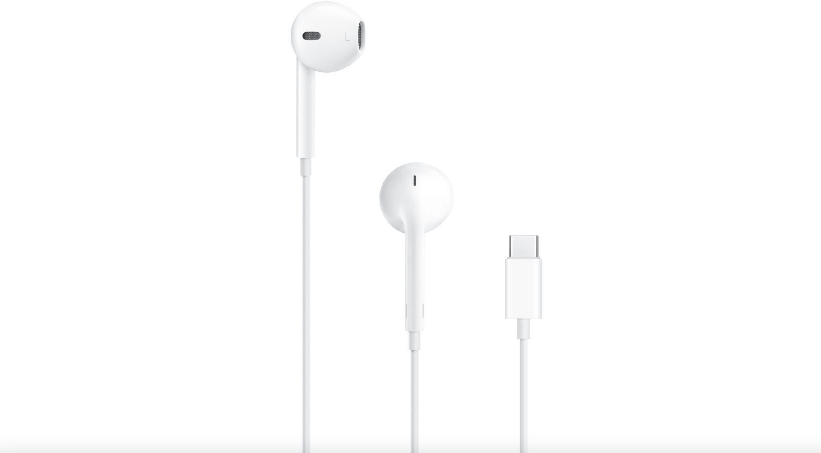 white earbuds usb c