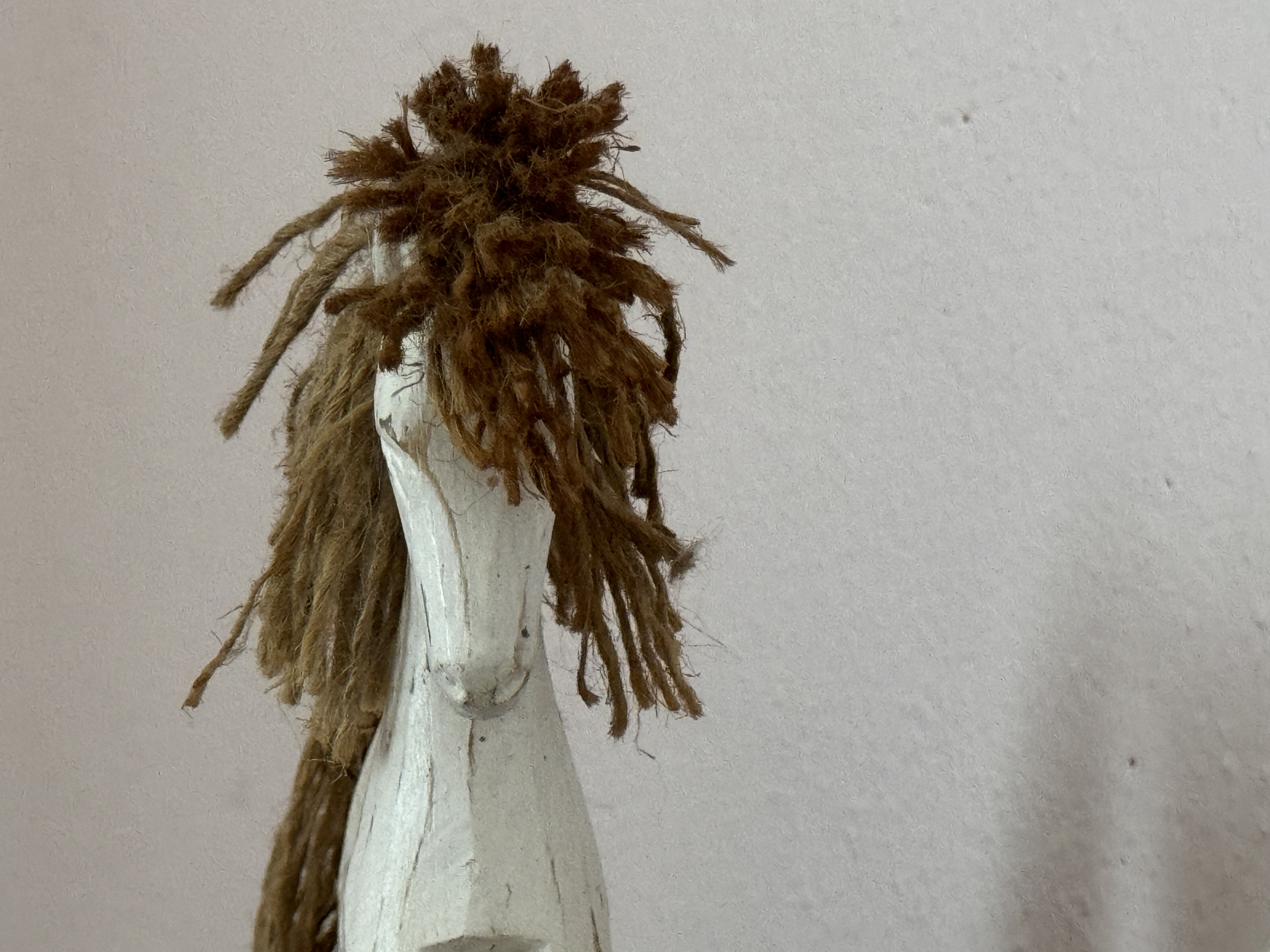 wooden horse mane detail