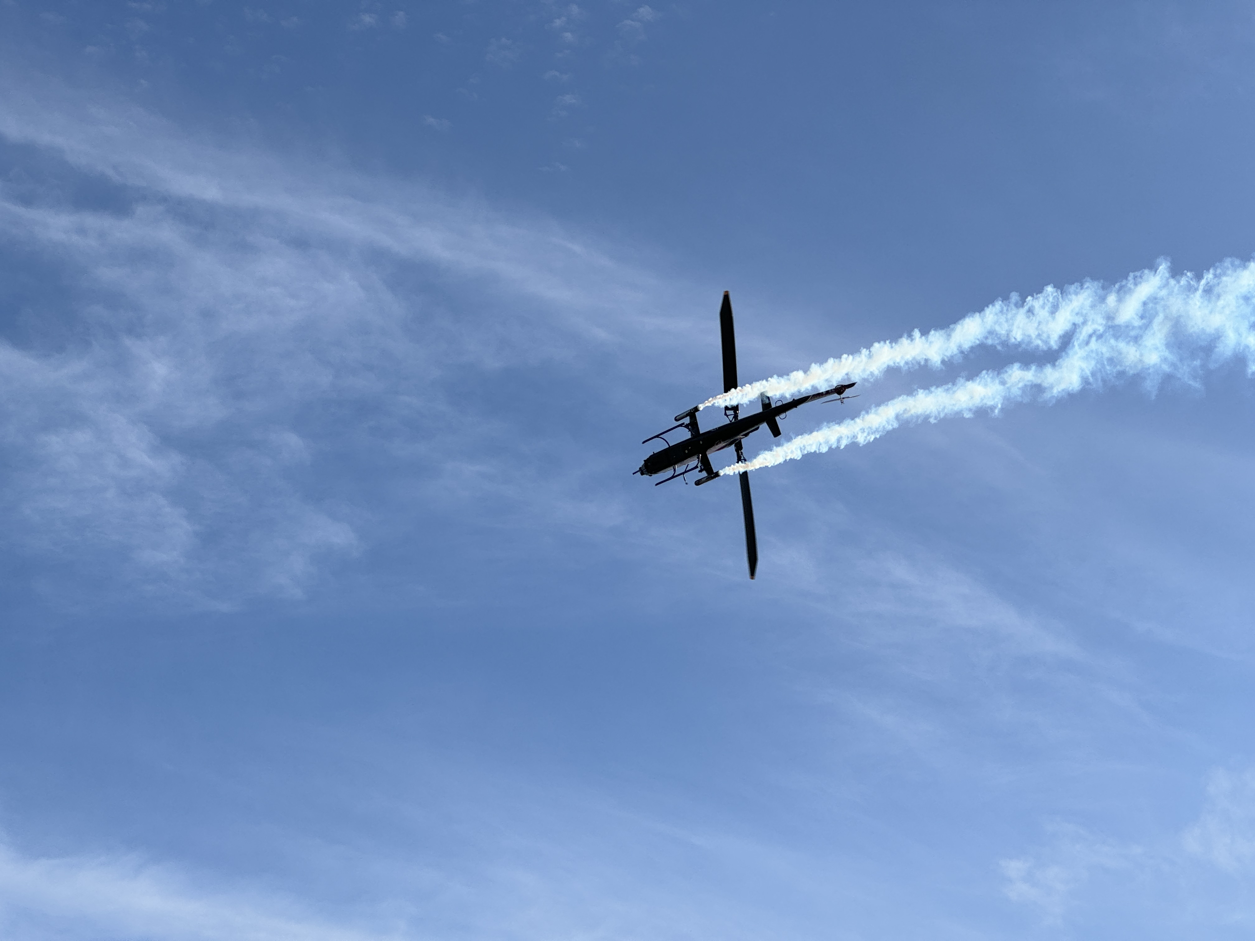 airplane looping smoke