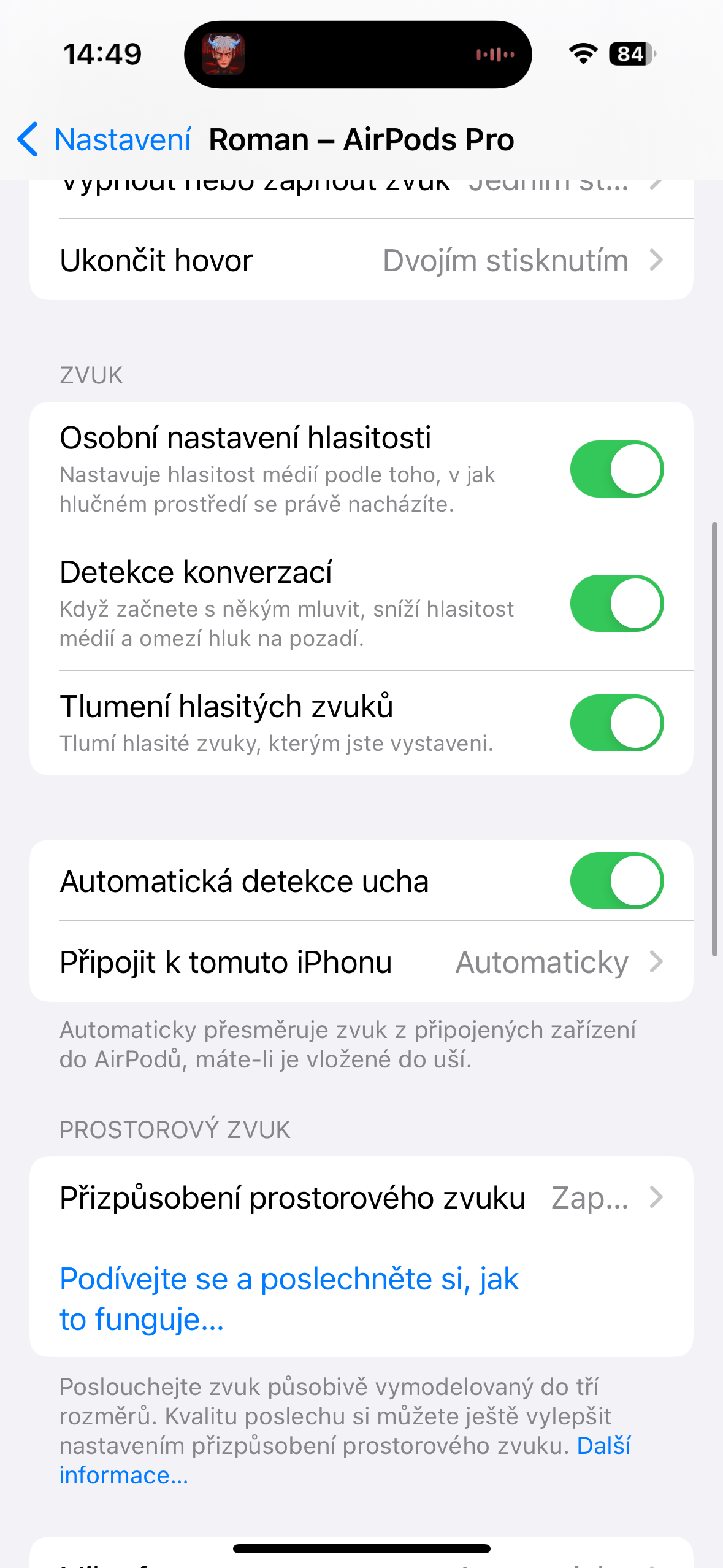 airpods pro sound settings