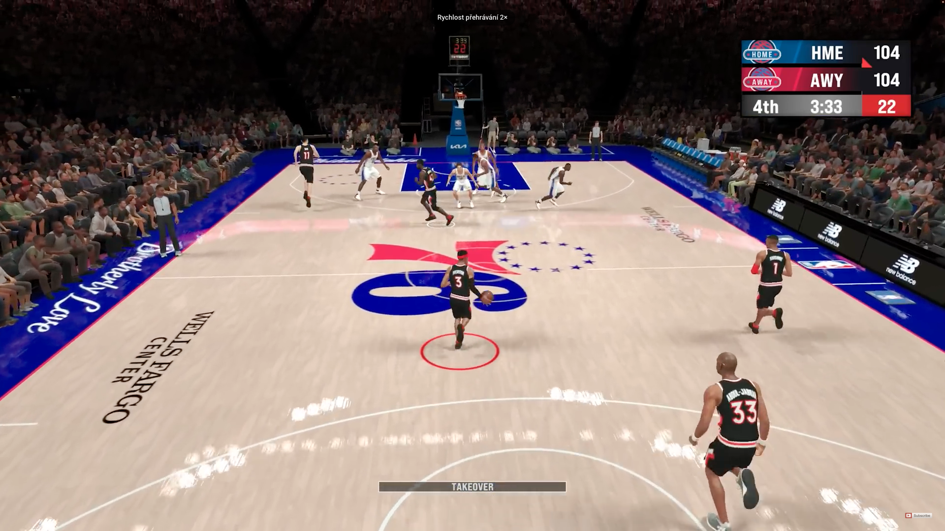 basketball video game scene
