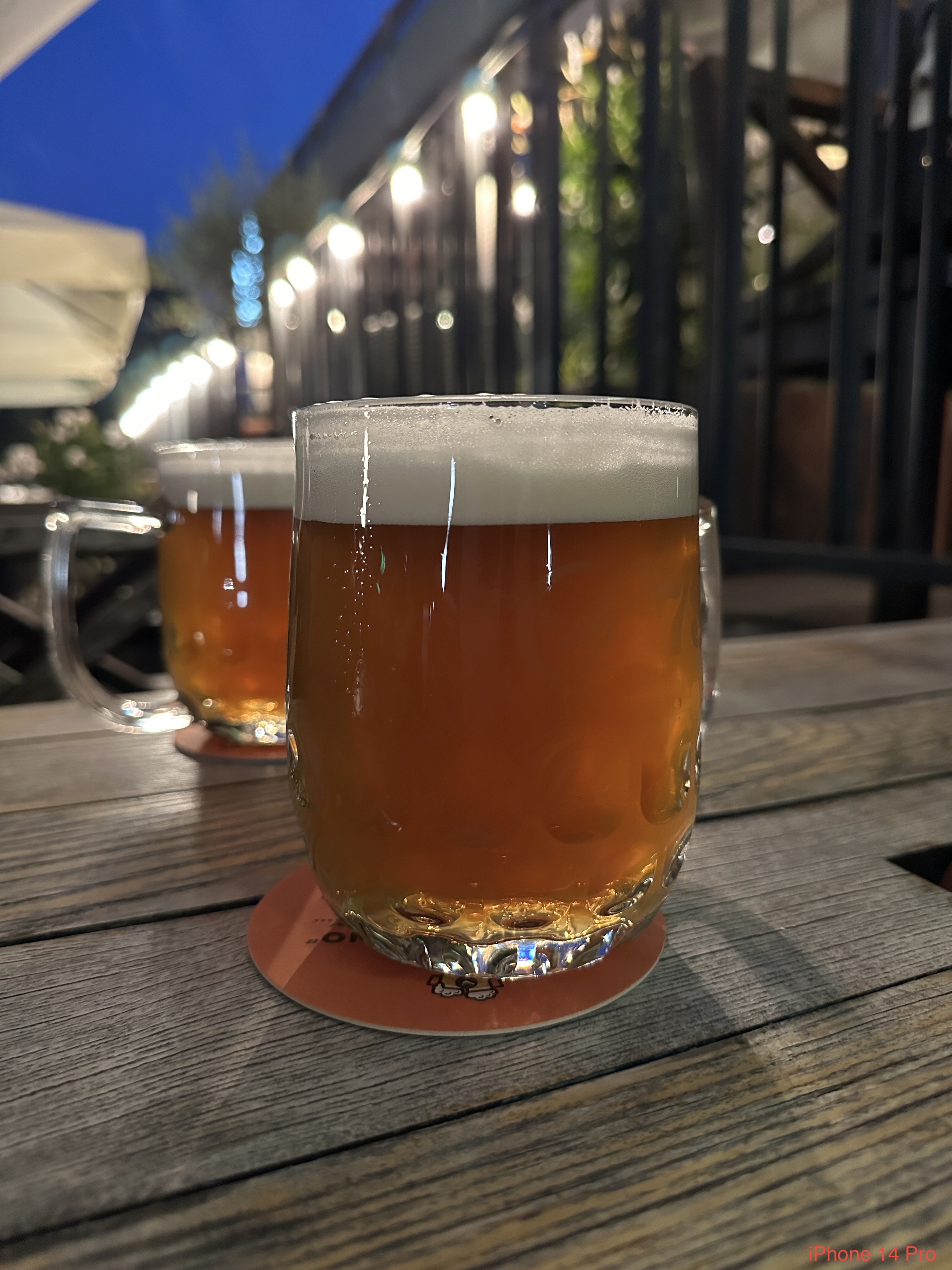 beer mug on wooden table