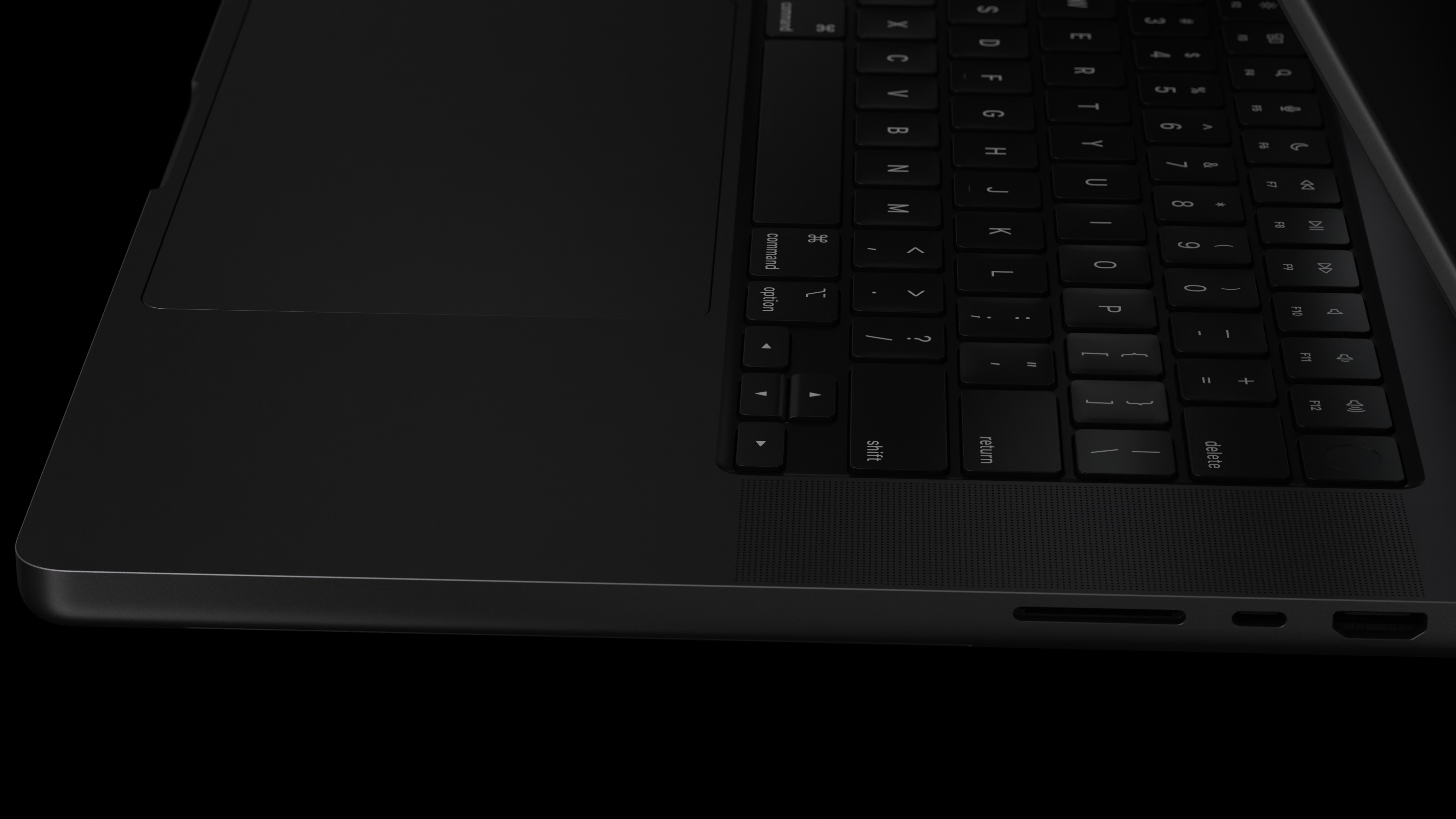 black laptop keyboard closeup