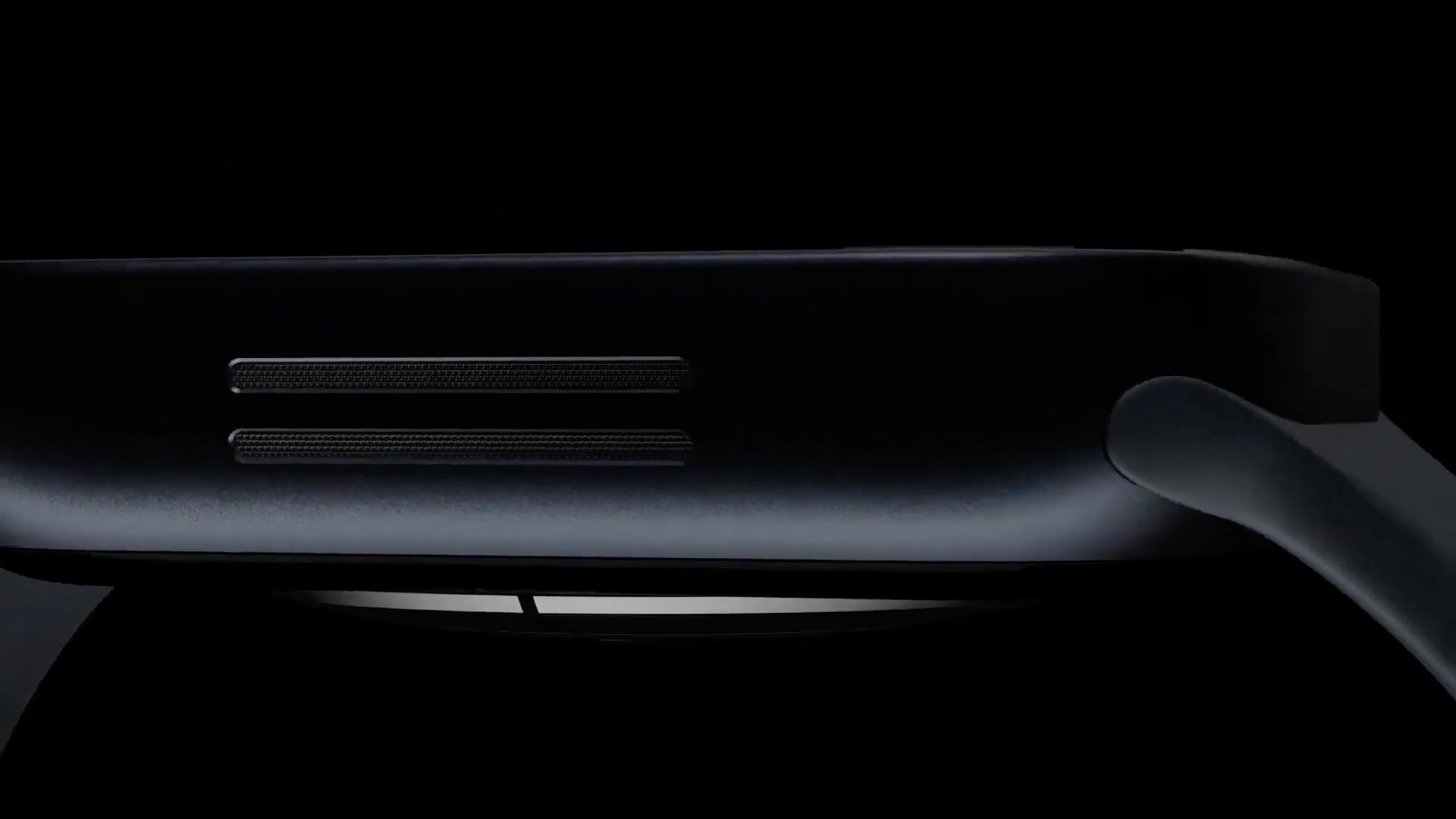 black smartwatch side closeup