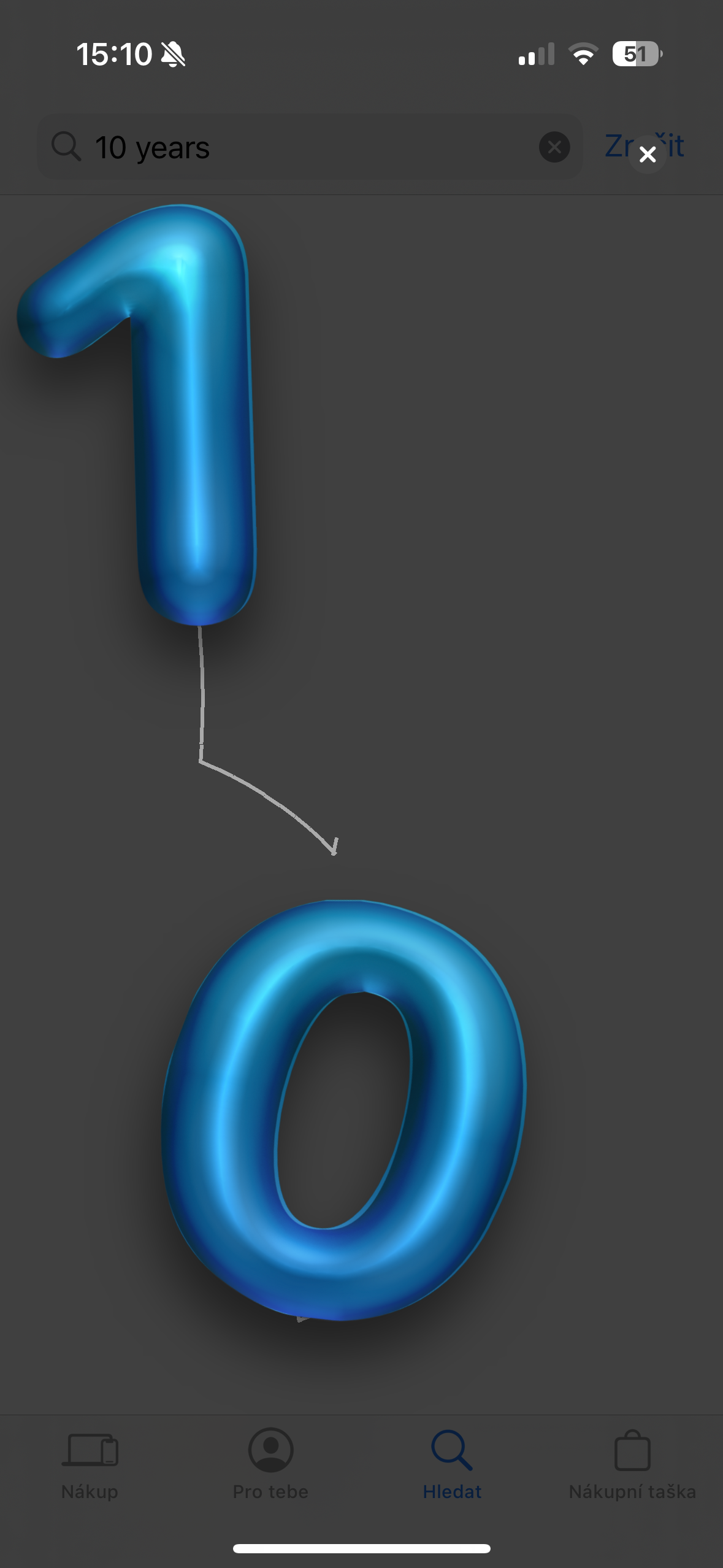 blue balloon number 10