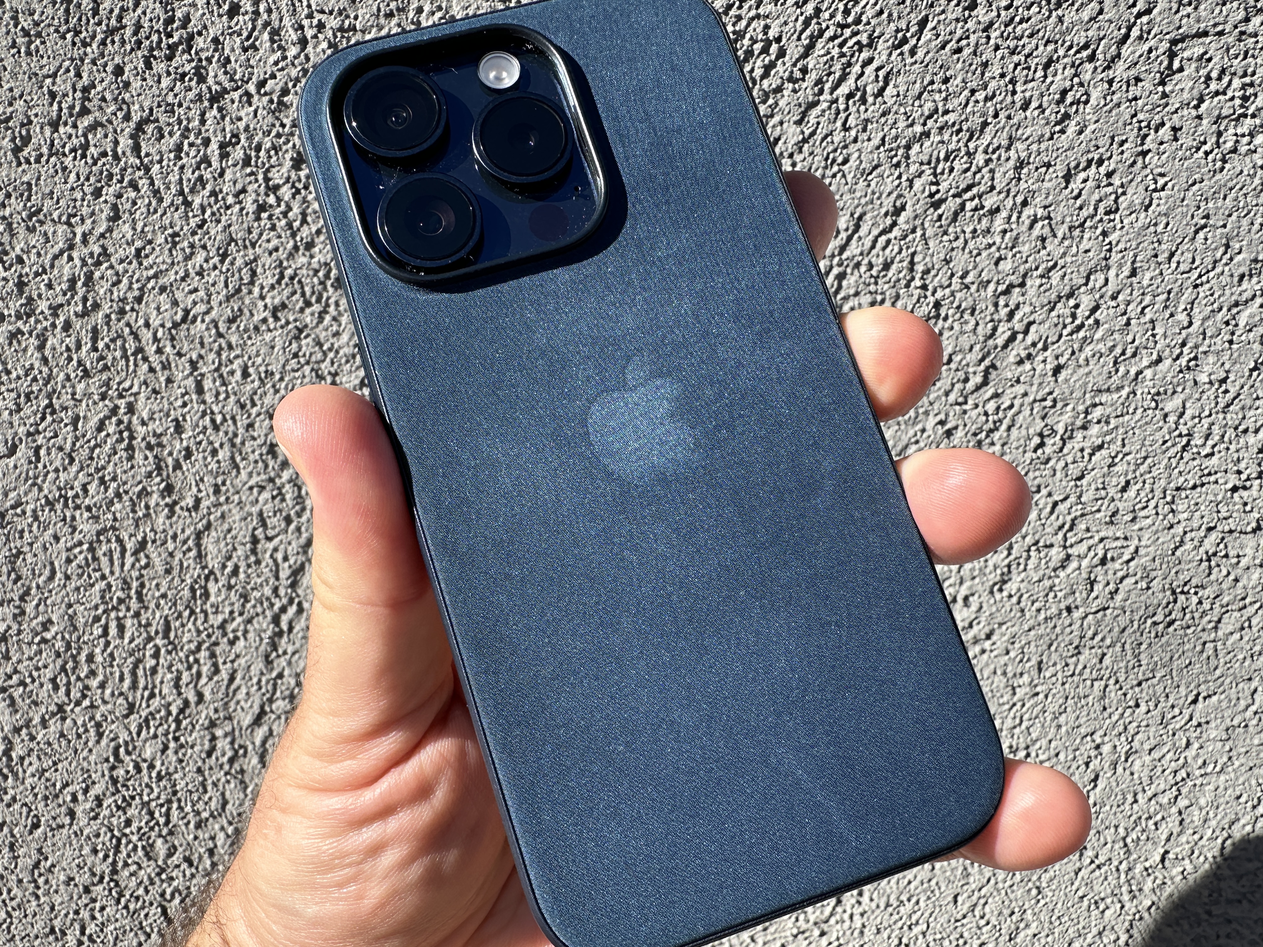 blue phone case with logo