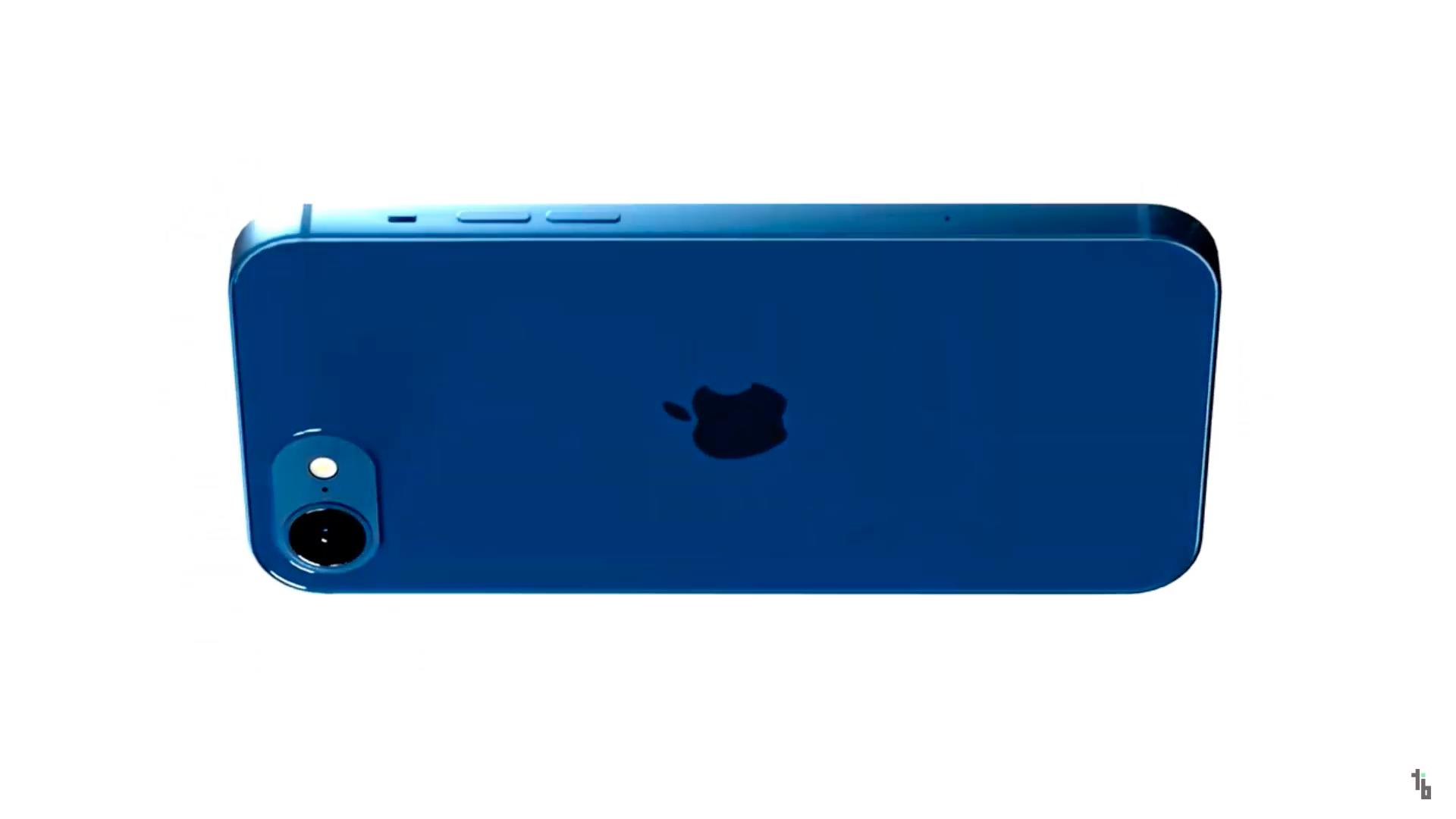 blue smartphone back view