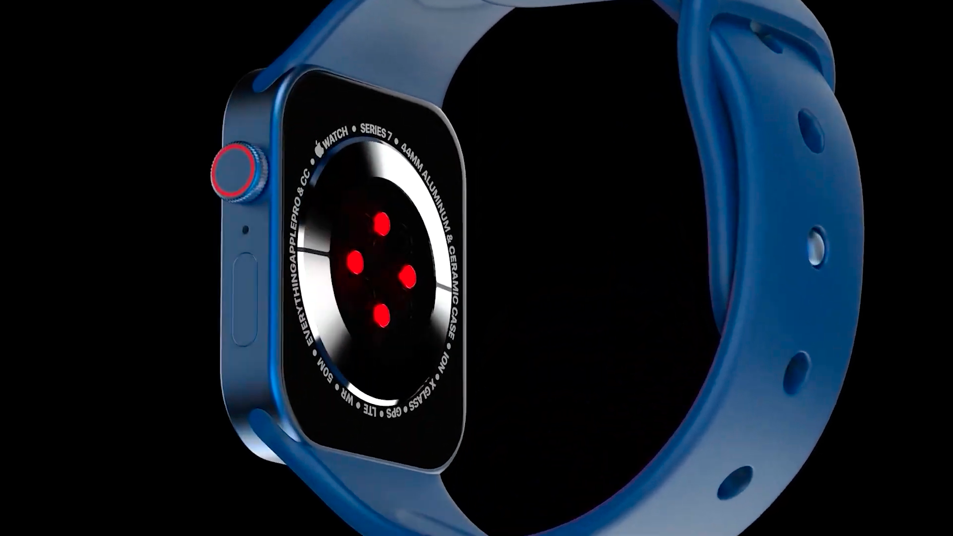 blue smartwatch back view
