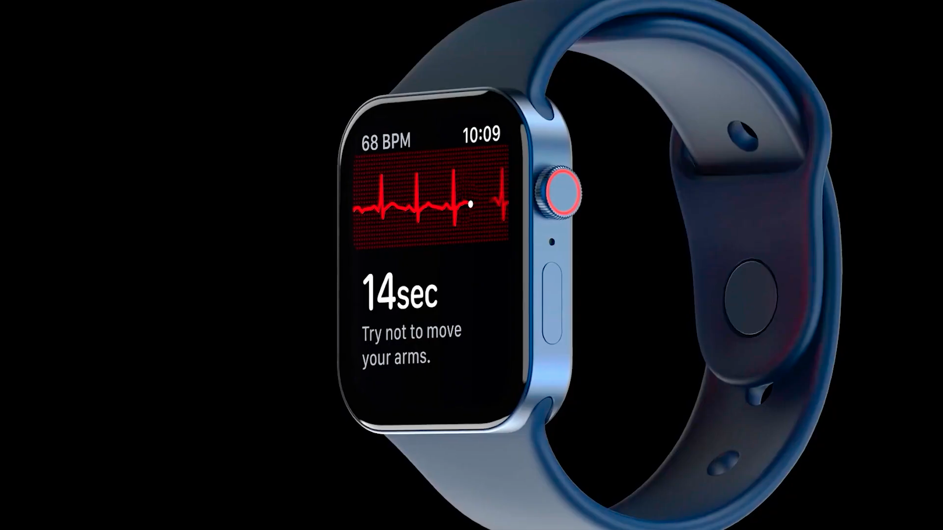 blue smartwatch heart rate