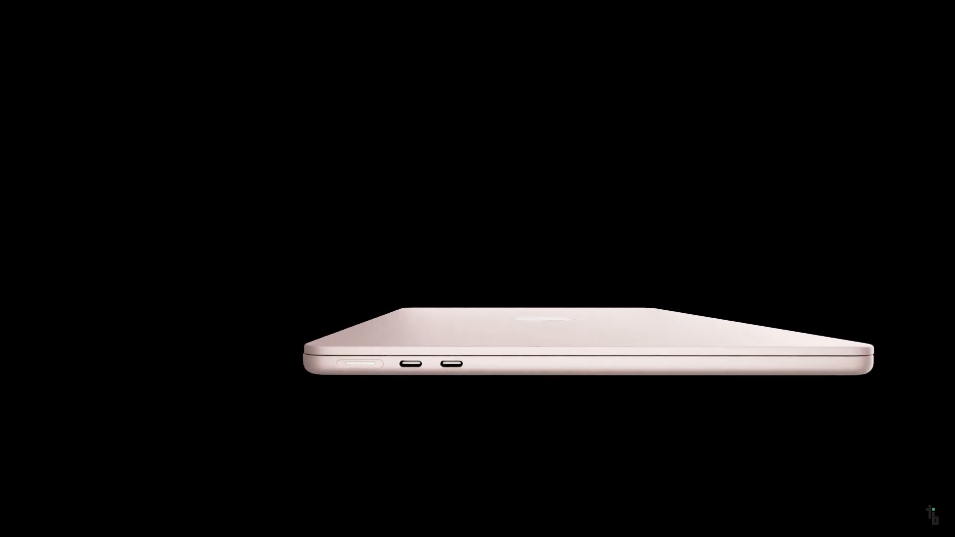 closed laptop side view