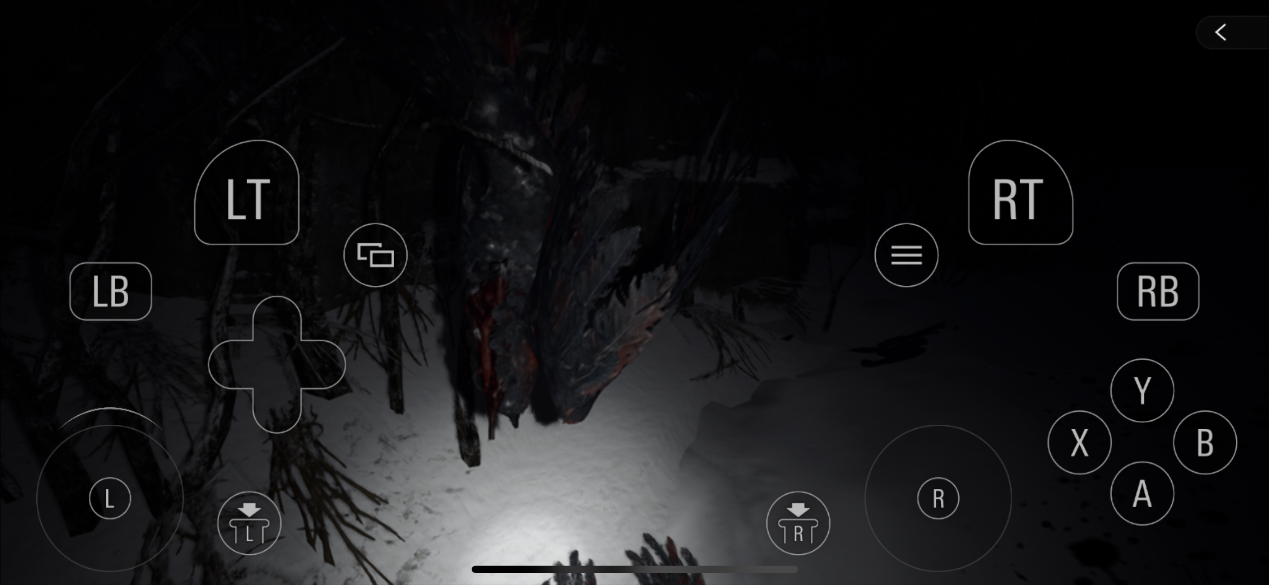 game controller overlay dark forest