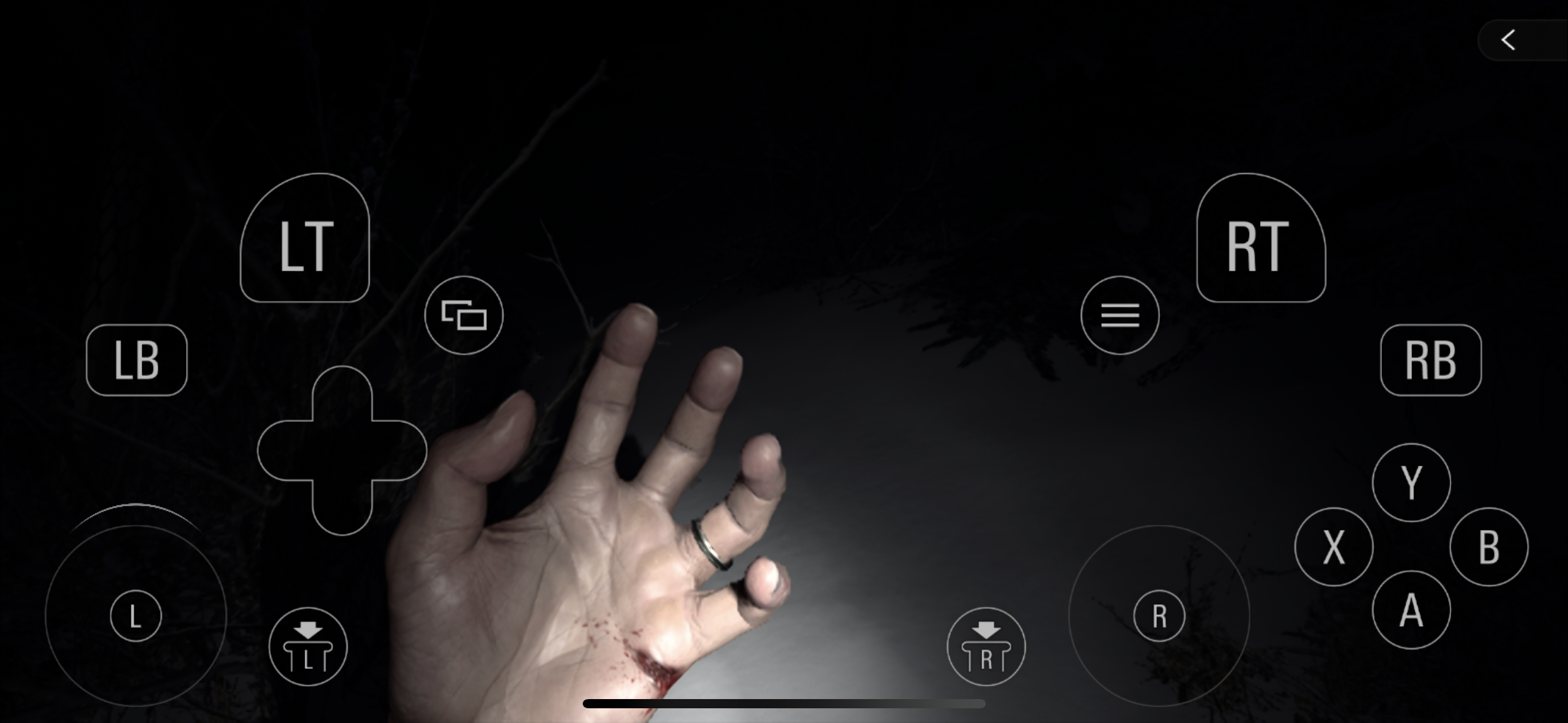 game controller overlay injured hand