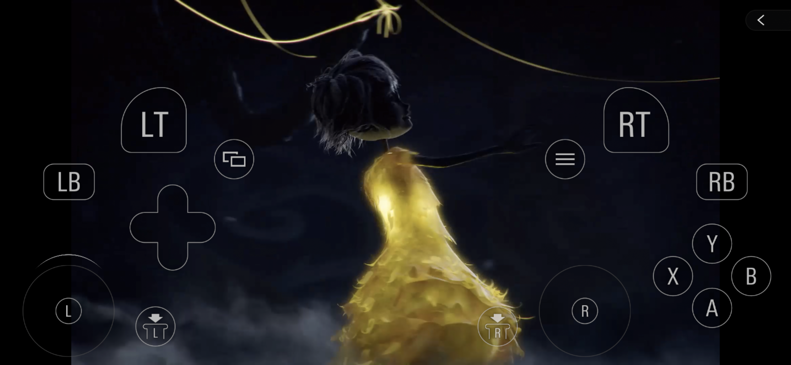 glowing yellow dress