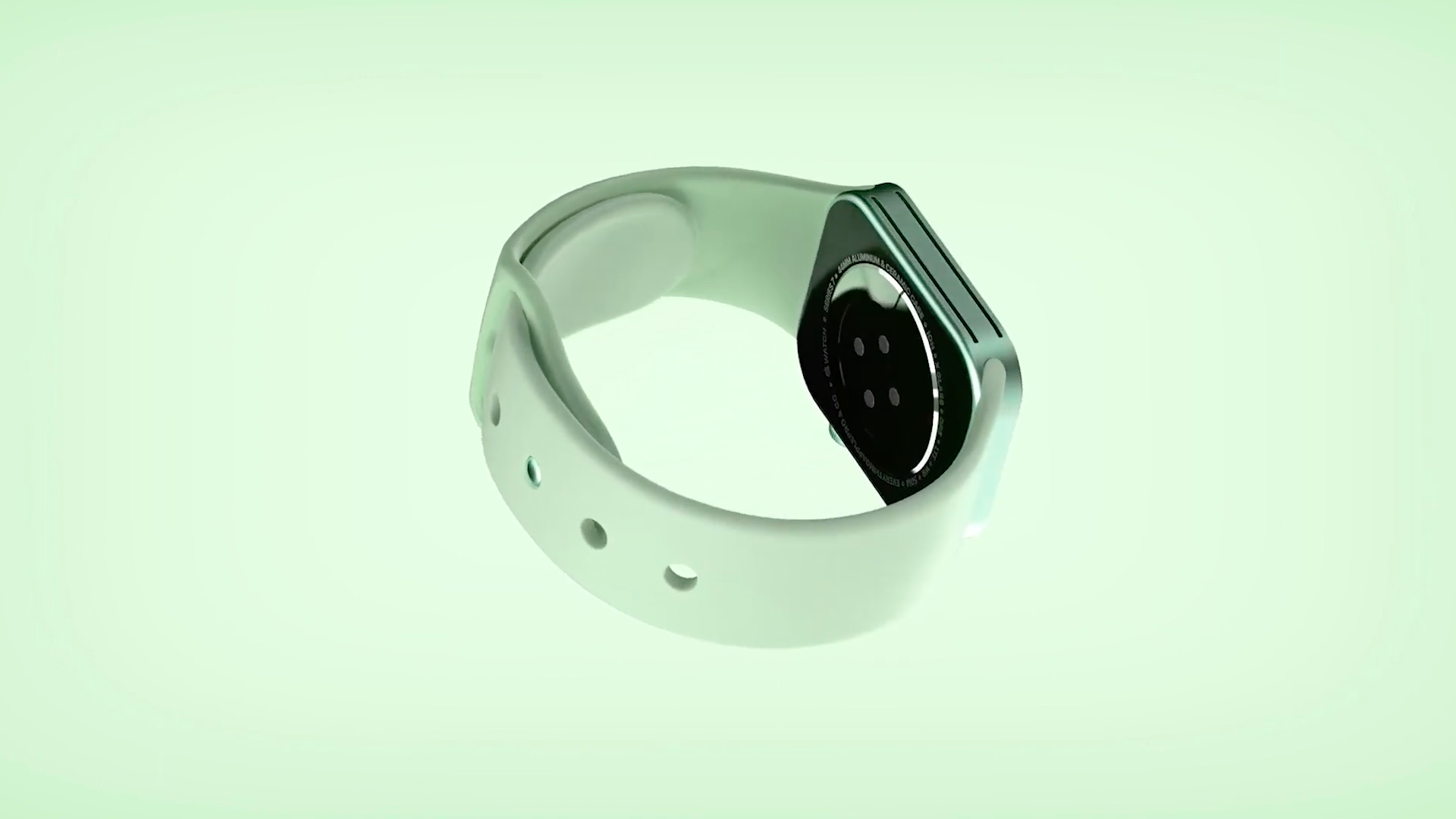 green smartwatch back view