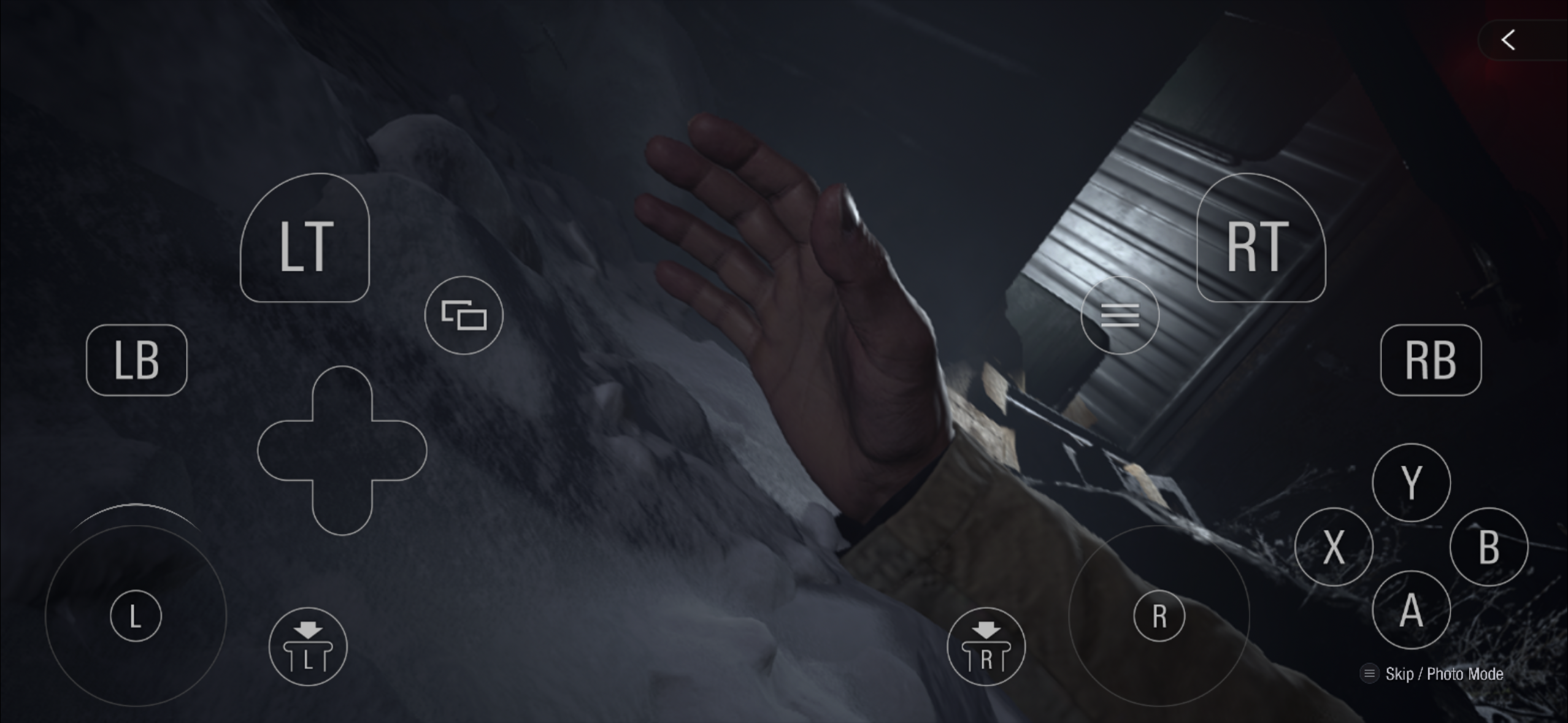 hand reaching in snow