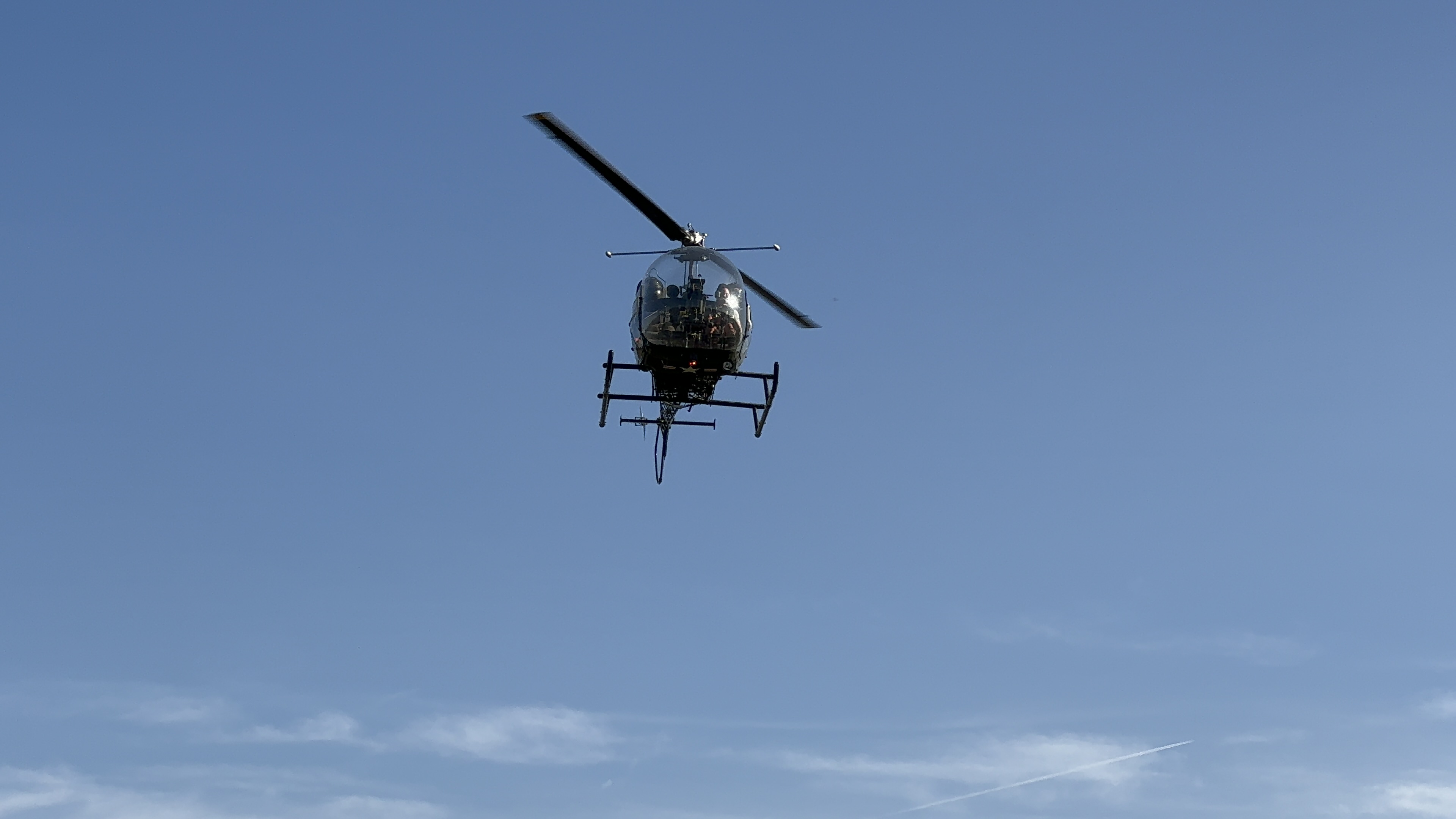 helicopter front view sky