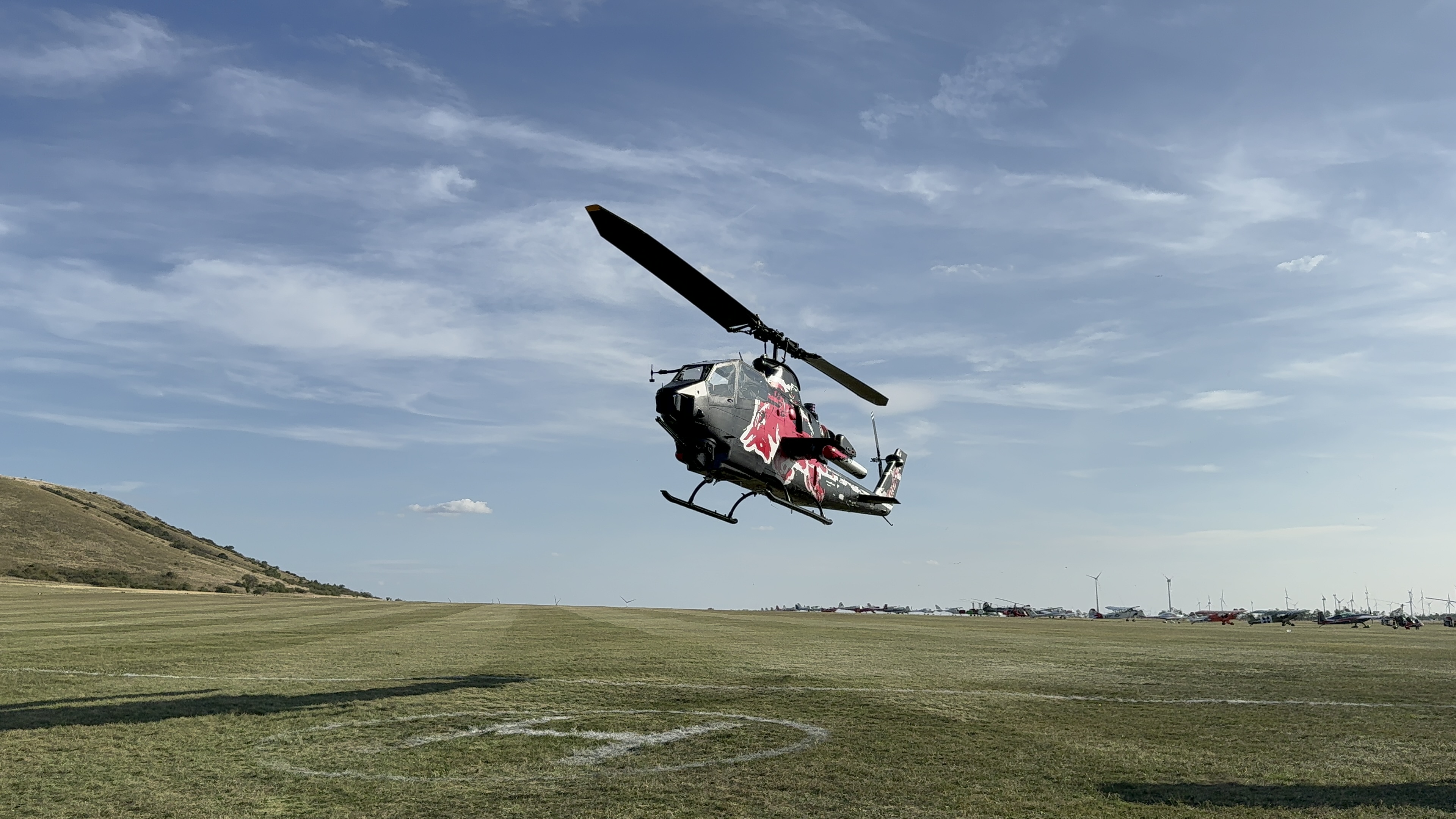 helicopter hovering field