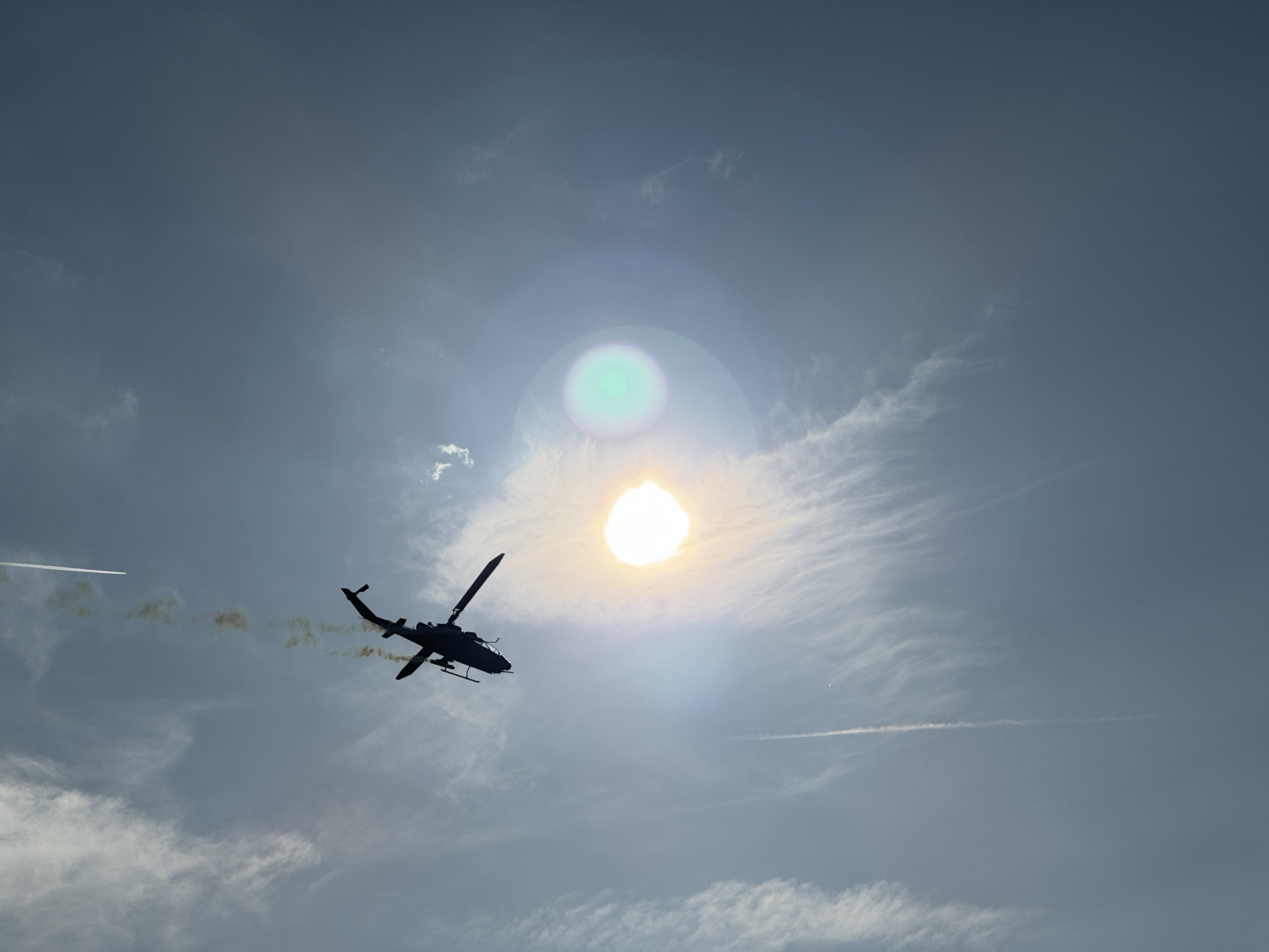 helicopter sun glare