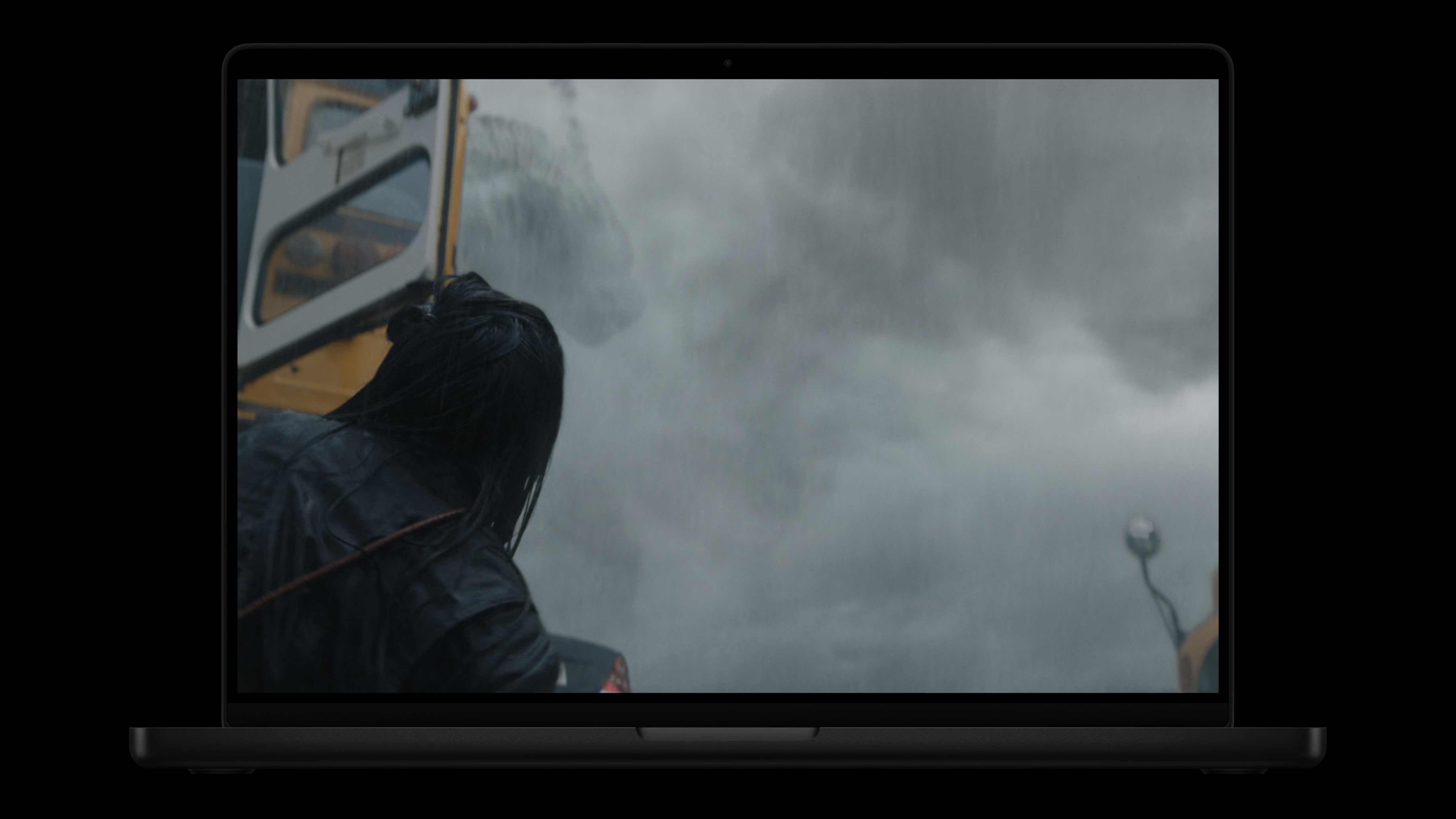 laptop screen action scene