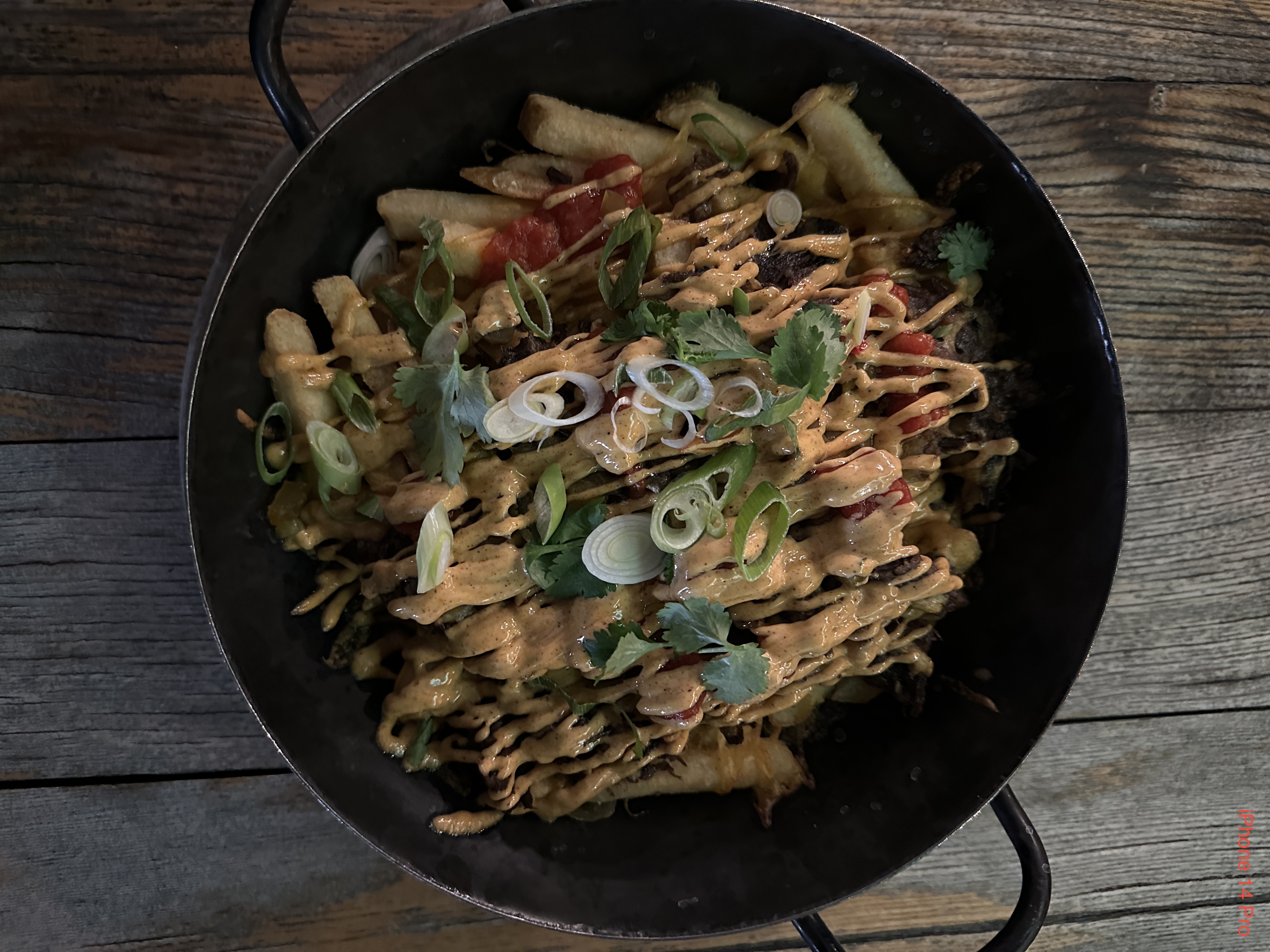 loaded fries in bowl