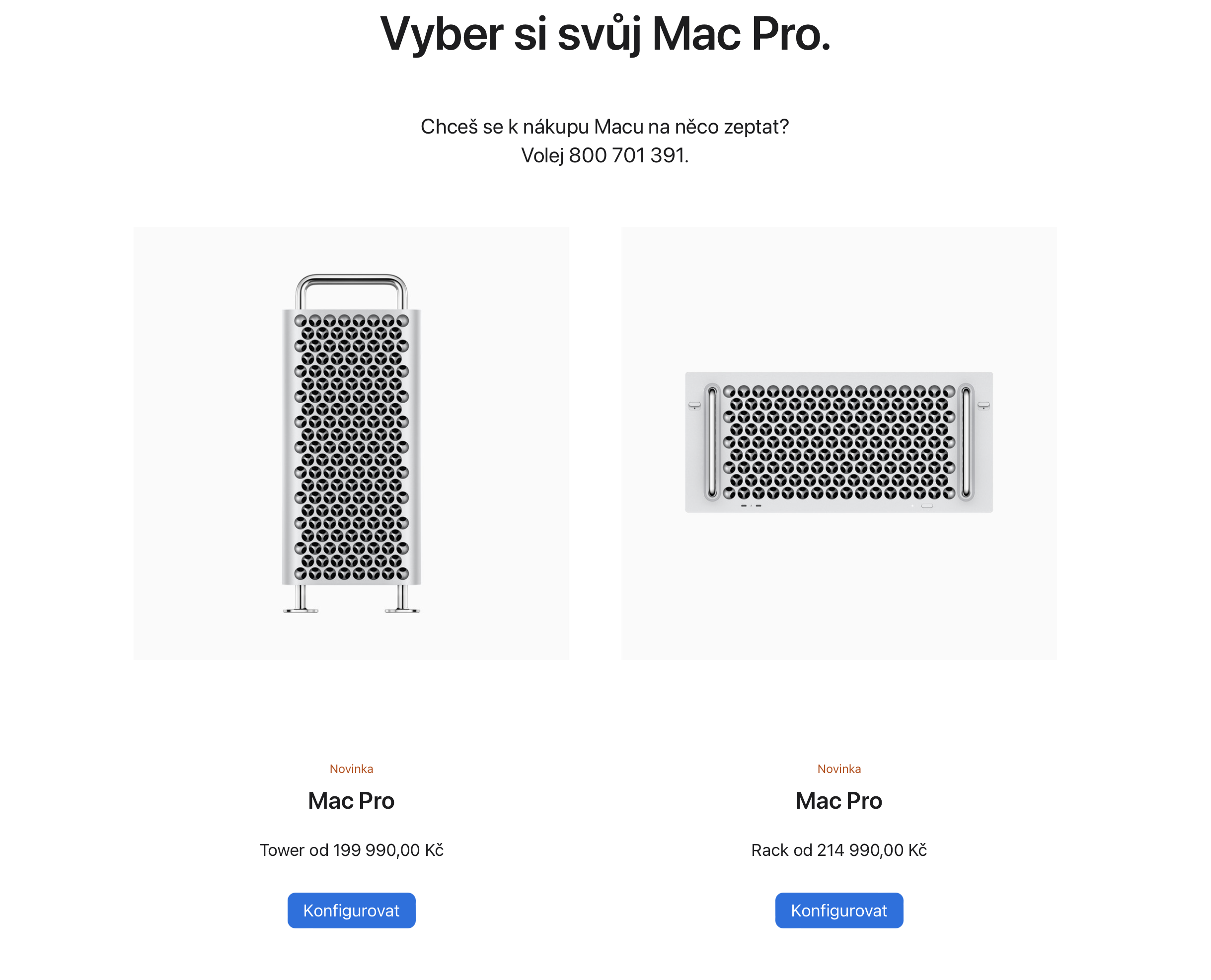 mac pro selection page