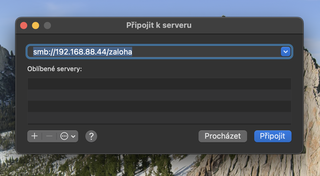 macos server connection