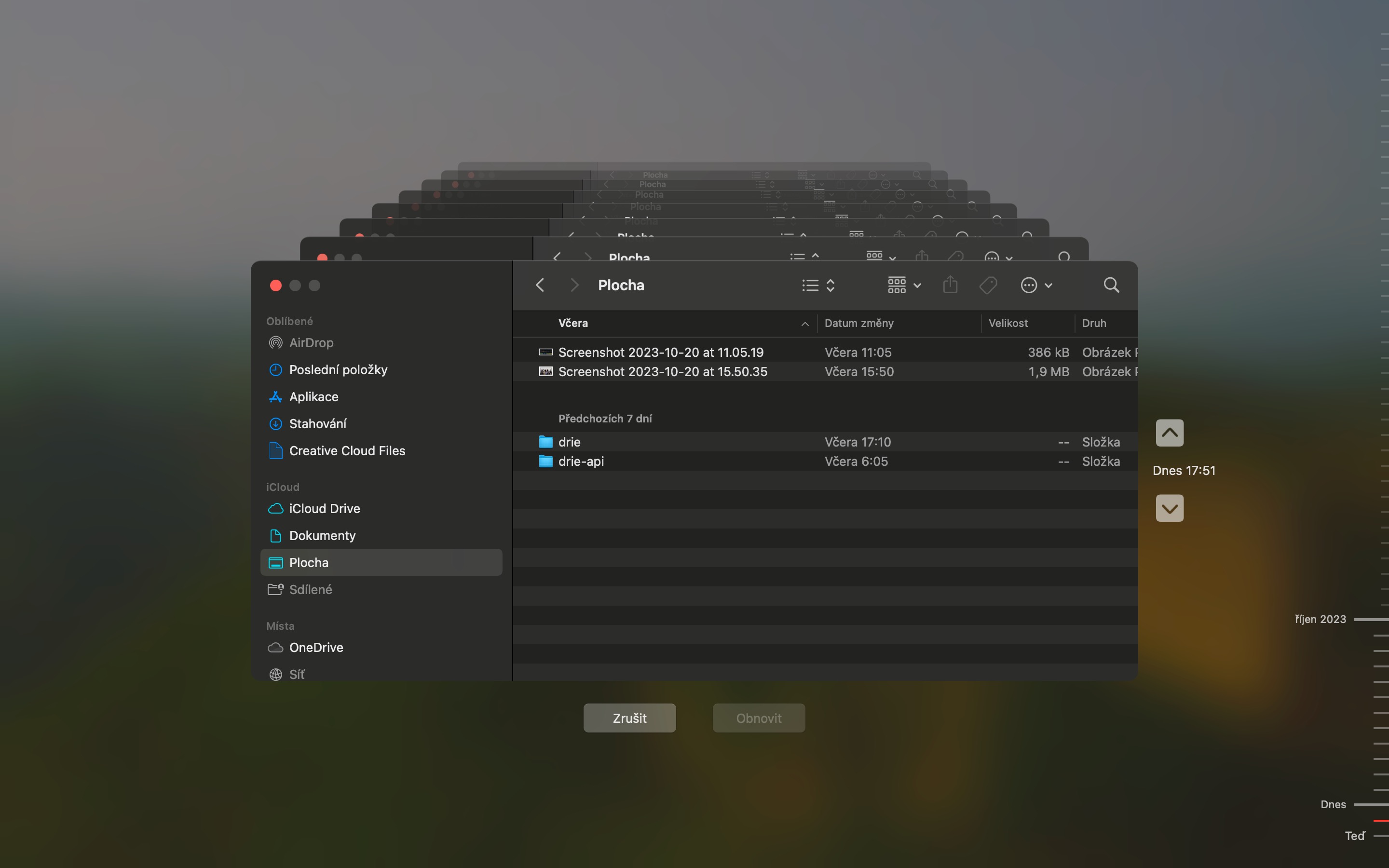 macos time machine interface
