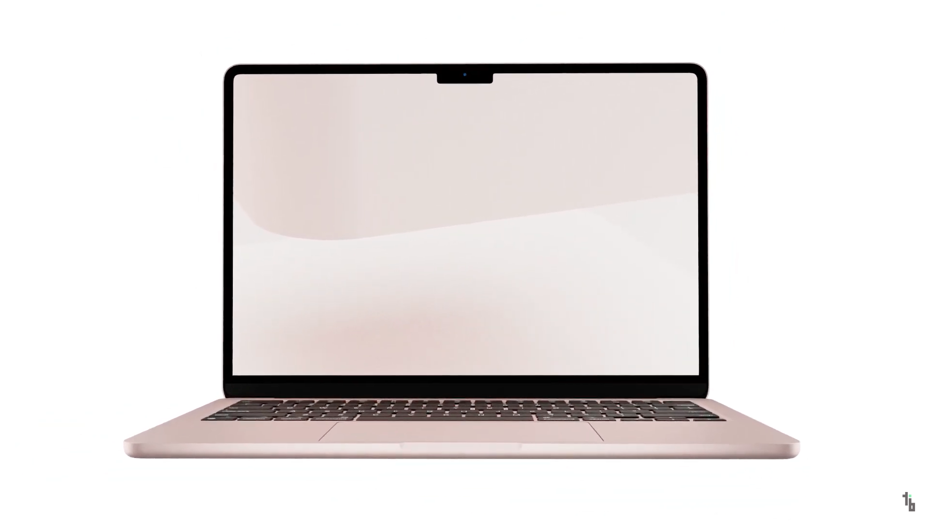 minimalist laptop front view