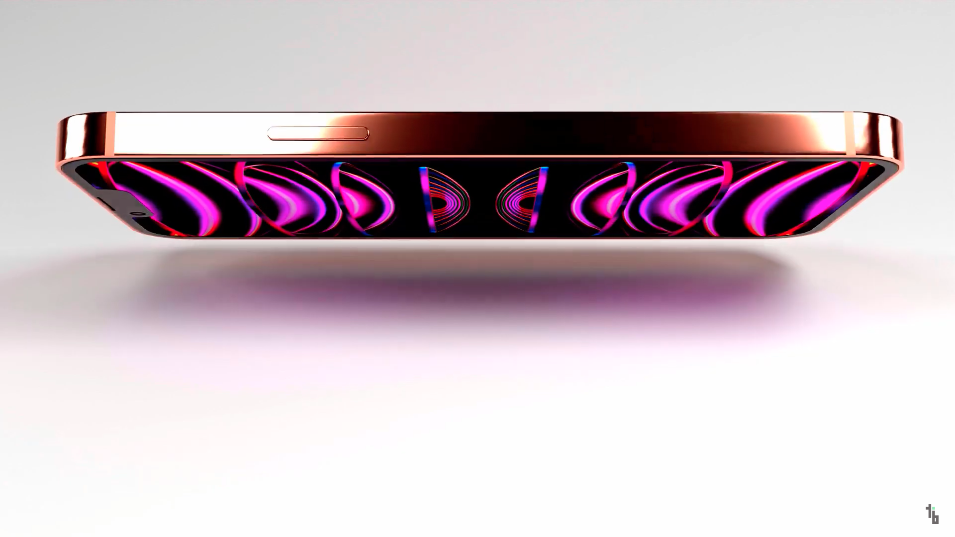 orange smartphone side view