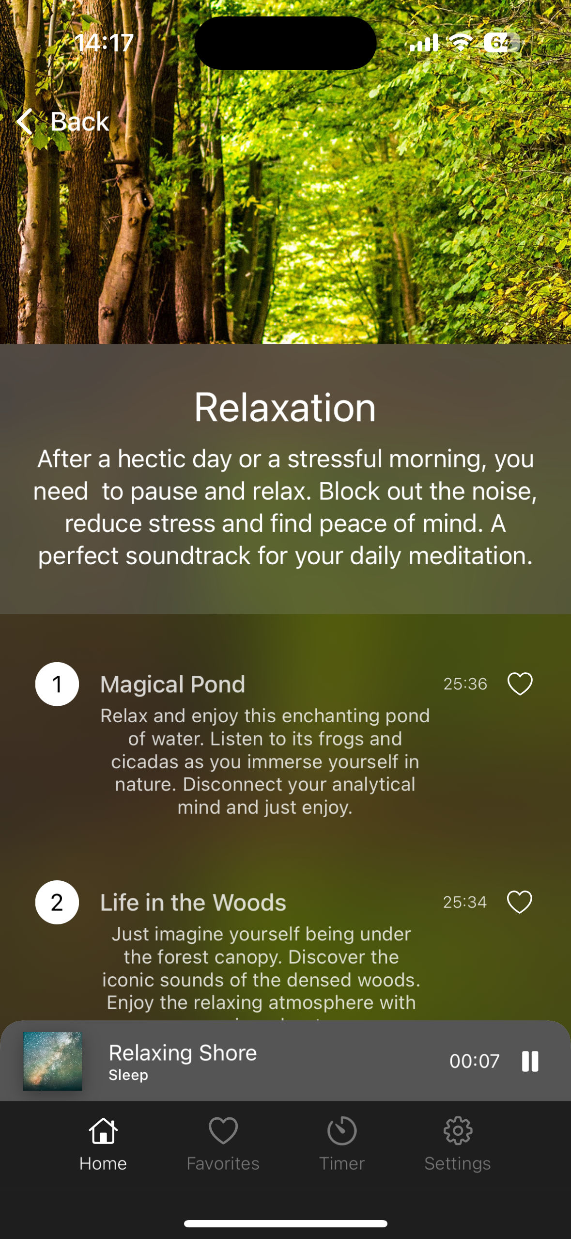 relaxation app timer