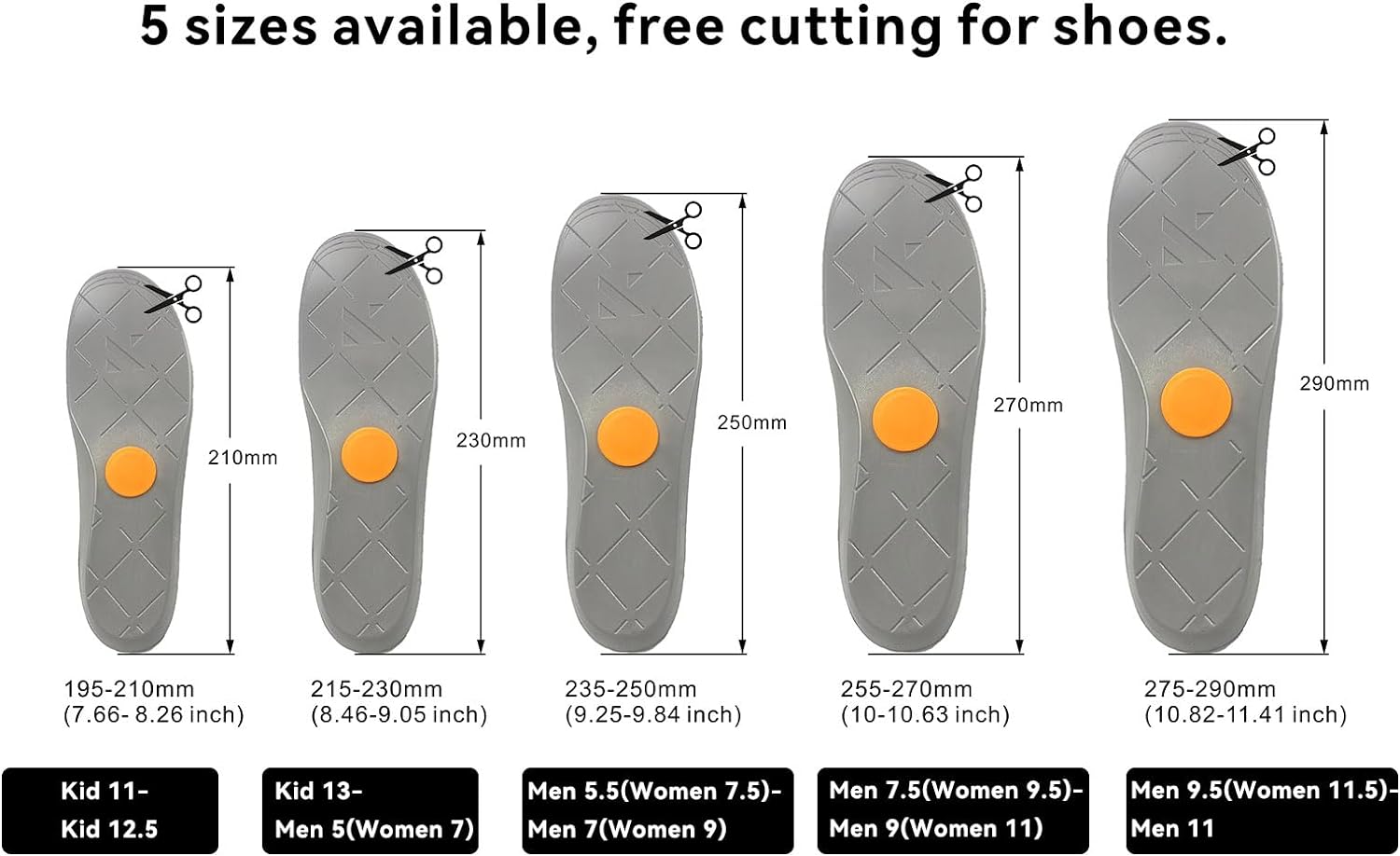shoe insole sizes