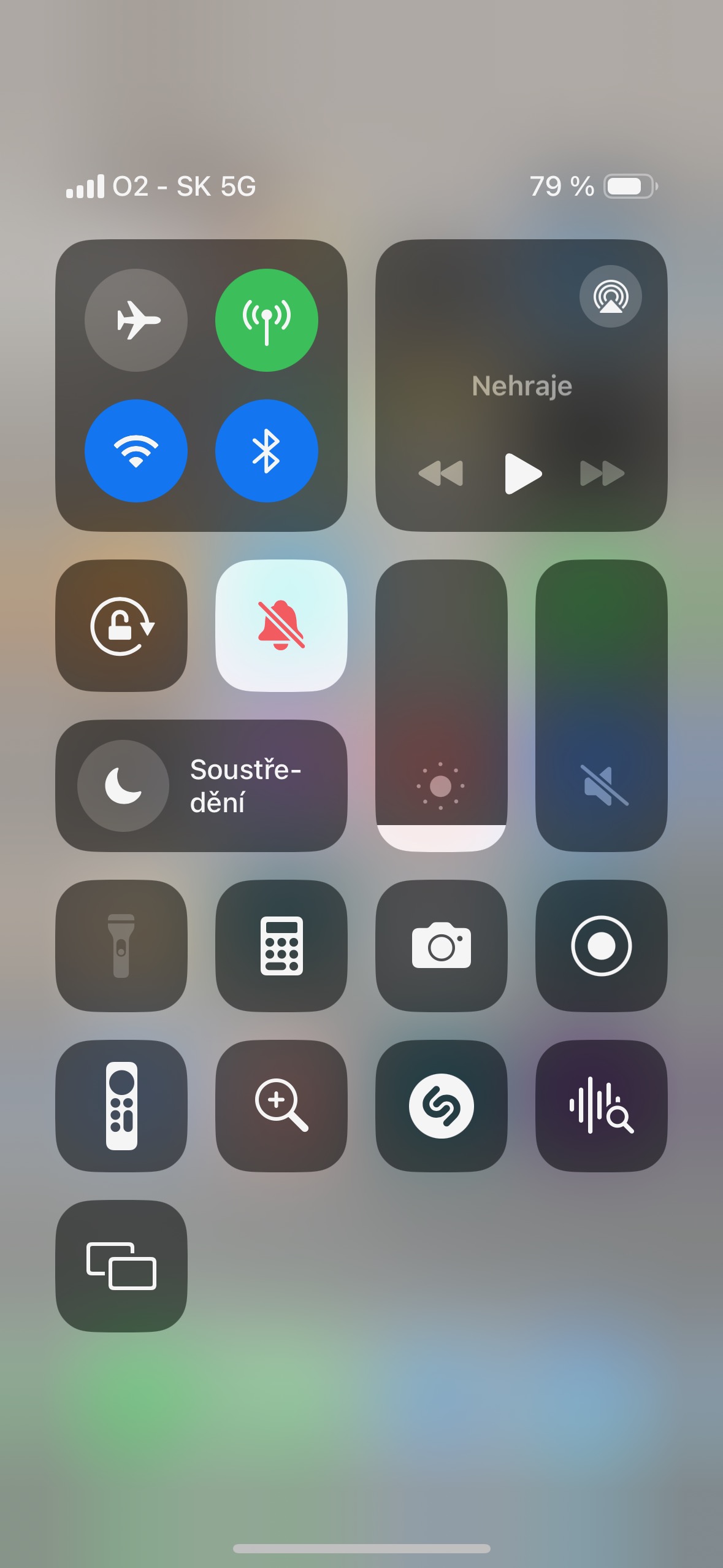 smartphone control center