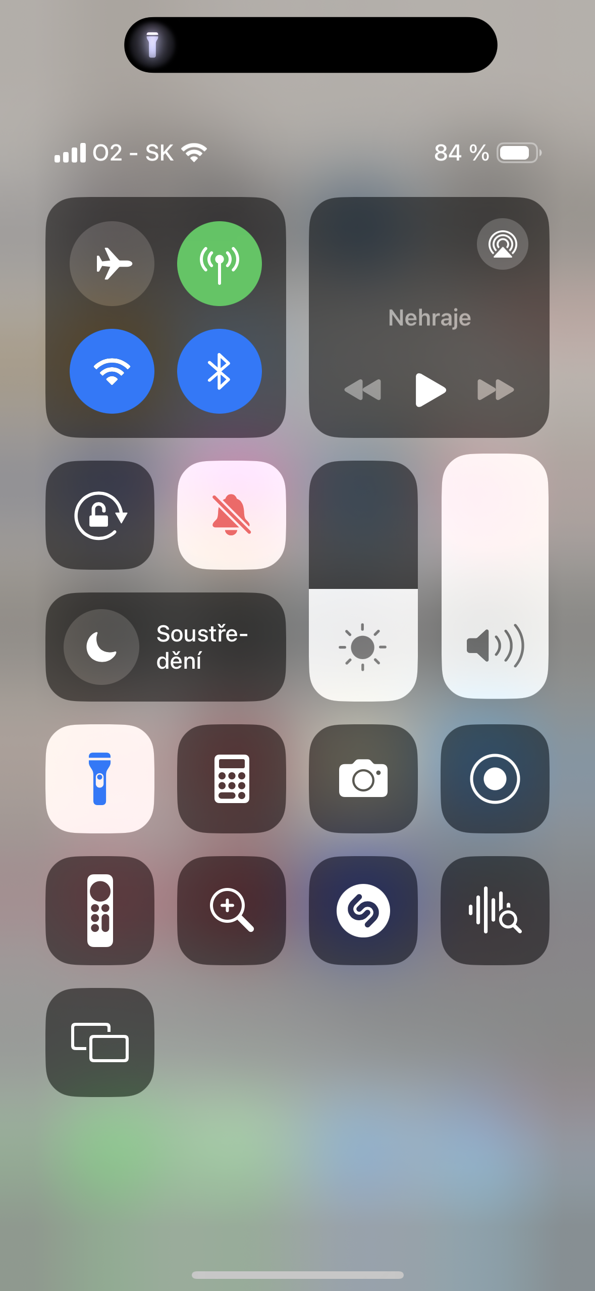 smartphone control center