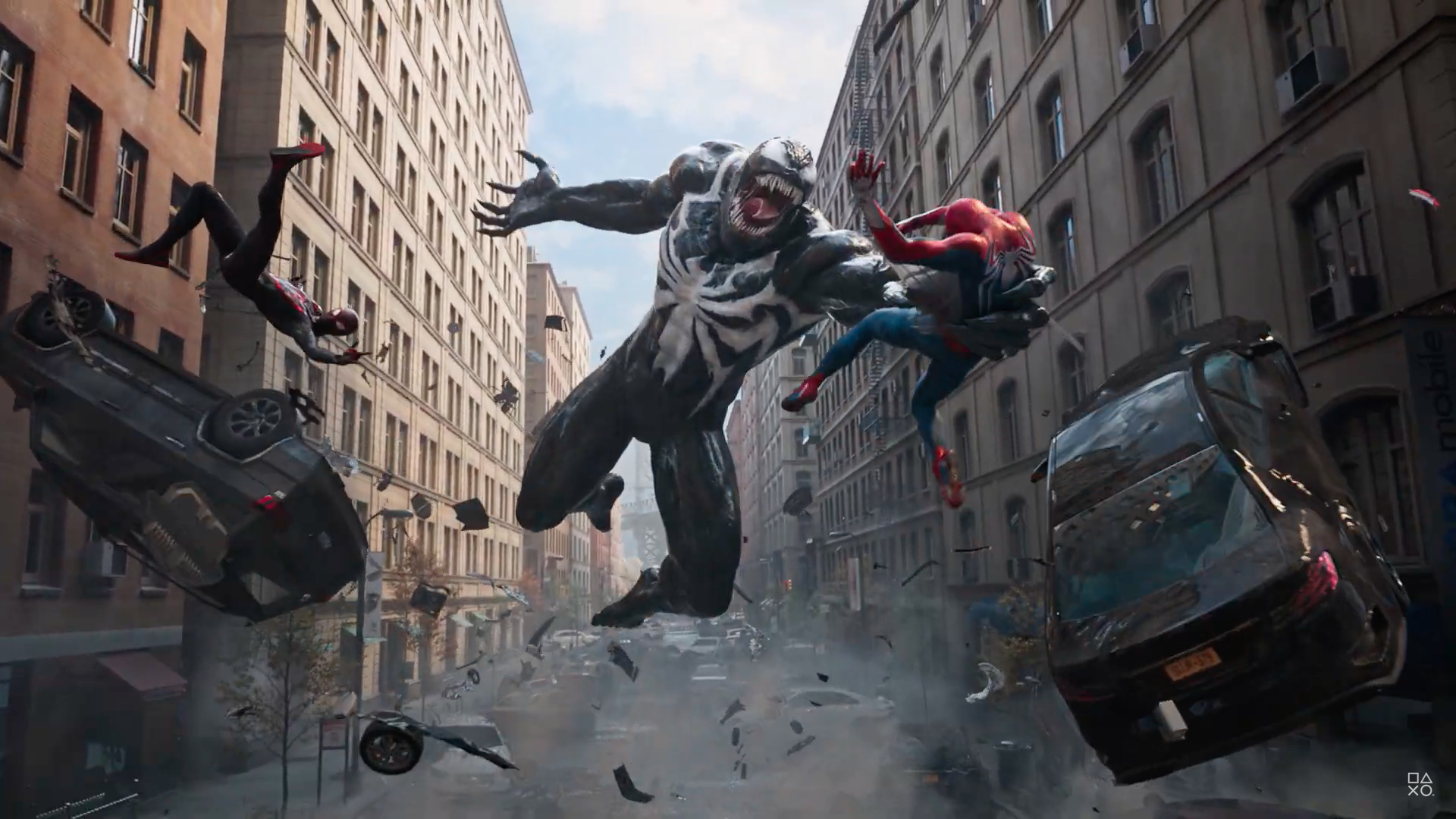 superhero battle scene