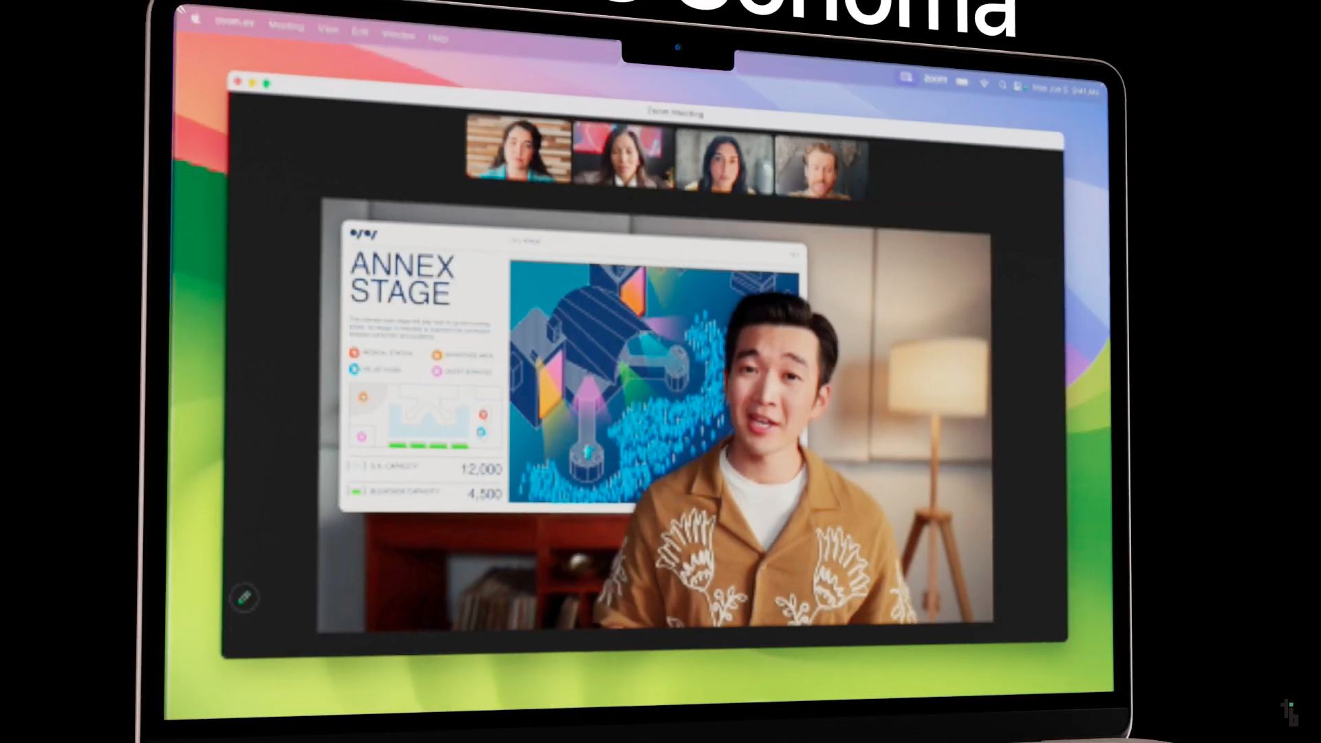 video call on laptop screen