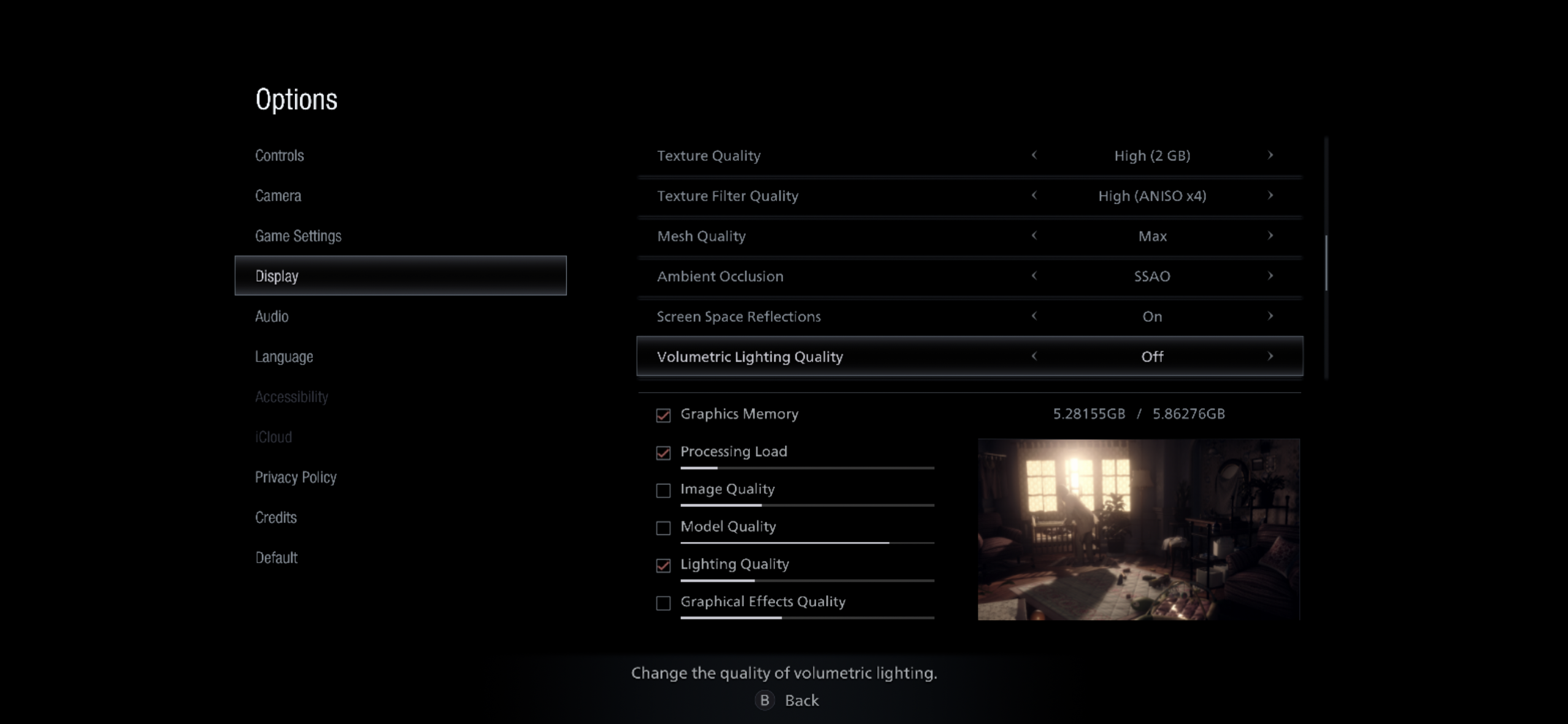 volumetric lighting off