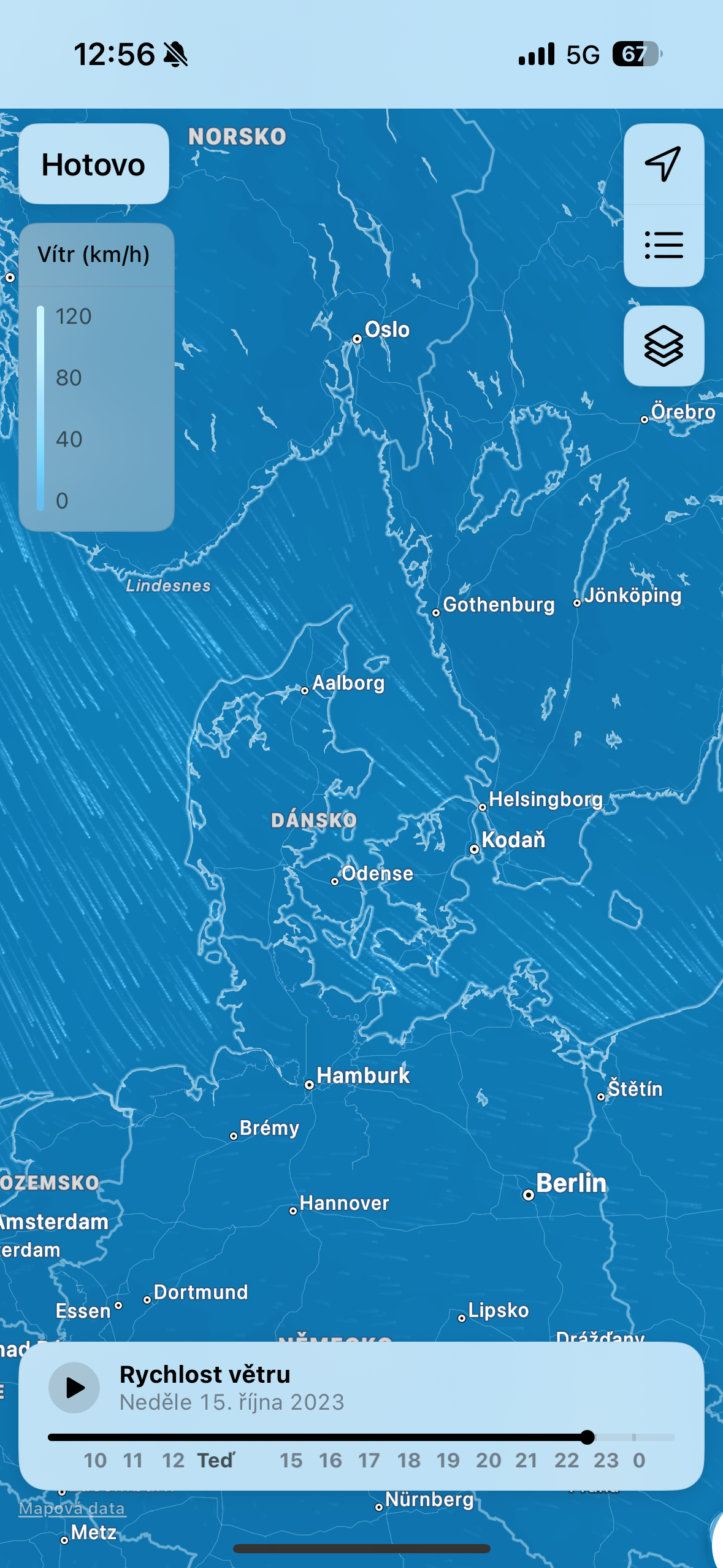 weather map wind speed